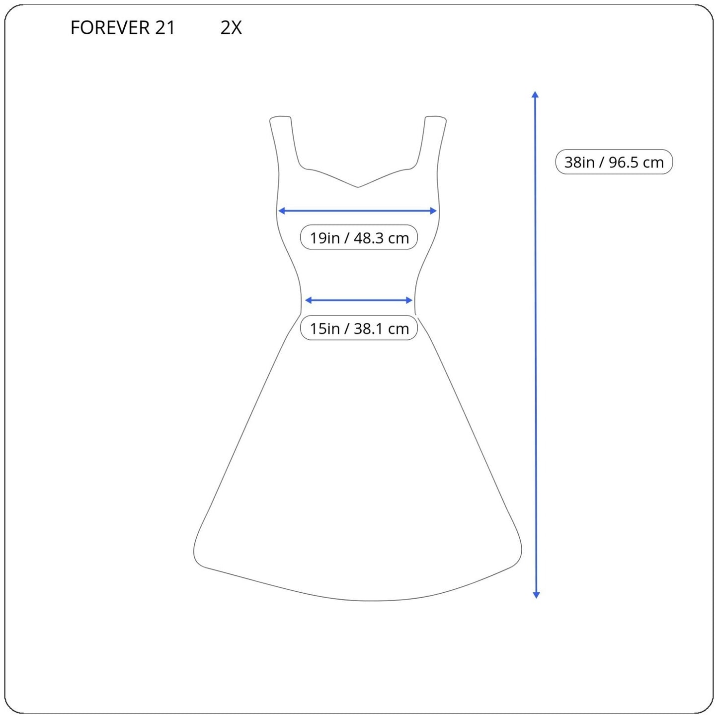 Forever 21 Womens Dress 2X Plus Tank Mini Fit Flare Black Pullover Poly Blend