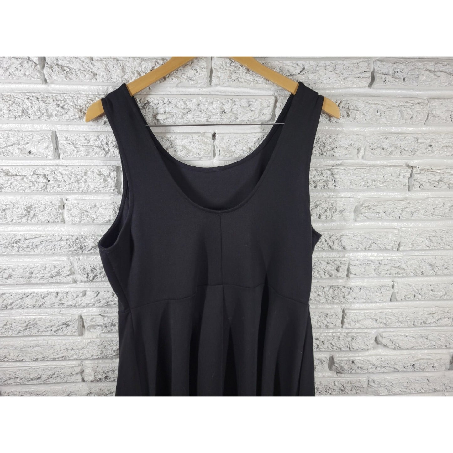 Forever 21 Womens Dress 2X Plus Tank Mini Fit Flare Black Pullover Poly Blend