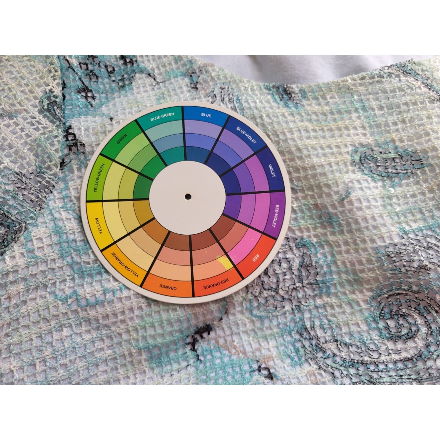 Live Let Live Womens Top XXXL Plus Short Sleeve Crochet Lace Hem Blue Sequins