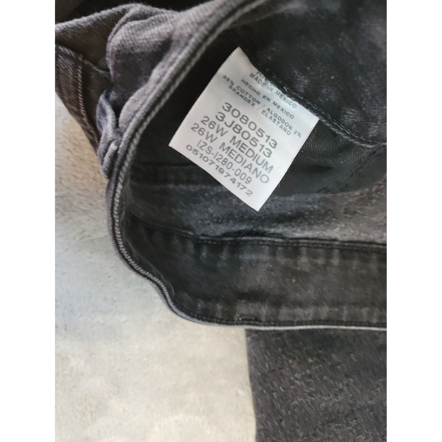 Lee Womens Jeans 26W Plus M Relaxed Fit Straight Leg Crop Black Denim Zip Fly