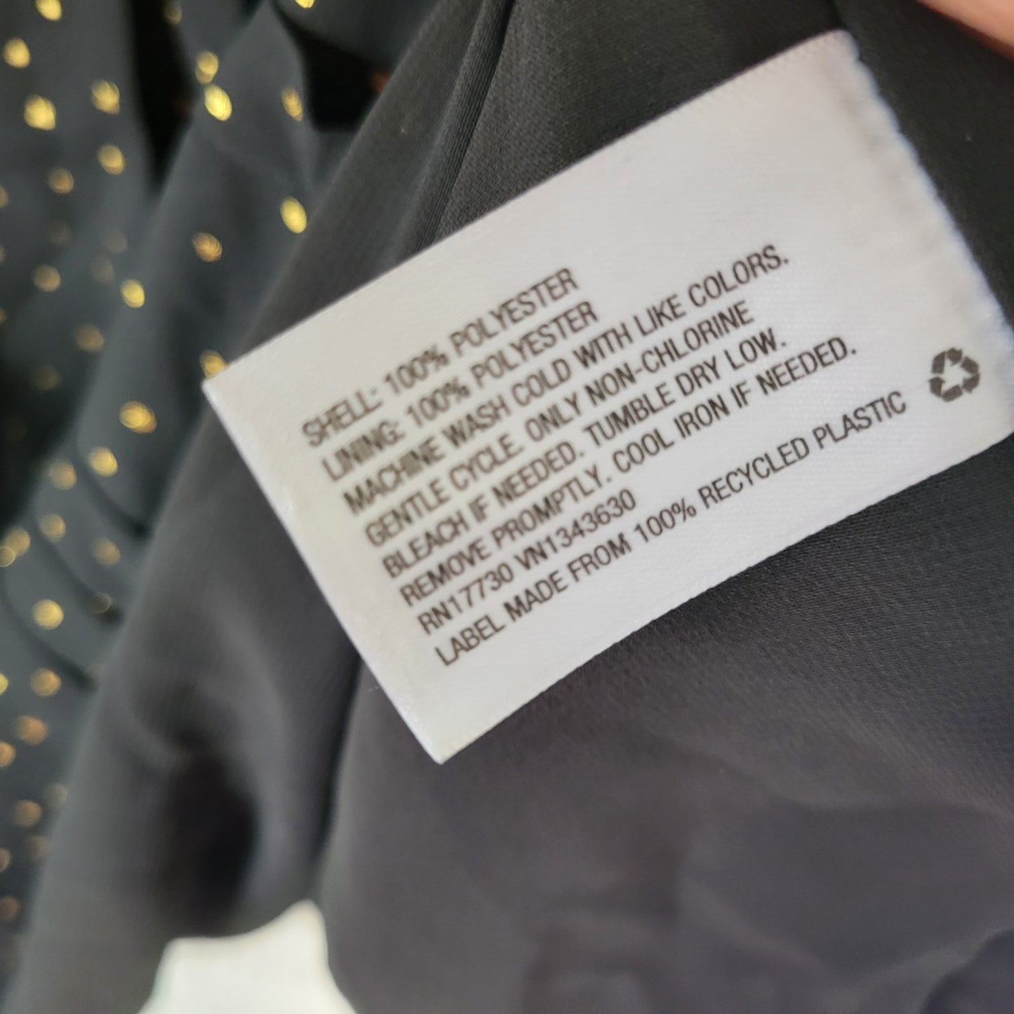 Ava Viv Women Top 2X Plus Tunic Black Gold X's Pintuck Back Keyhole Lined Office