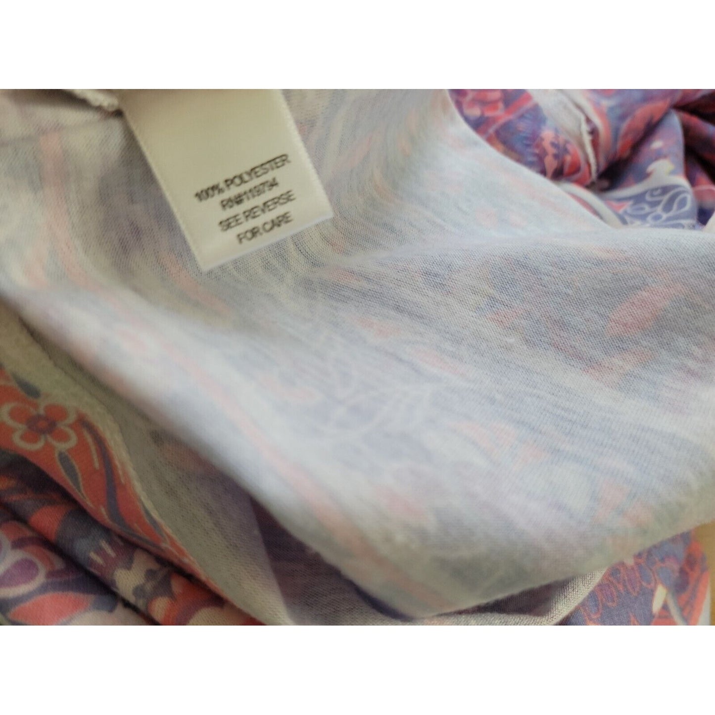 Live Let Live Womens Top 1X Sleeveless Asymmetric Blue Floral Polyester Crochet