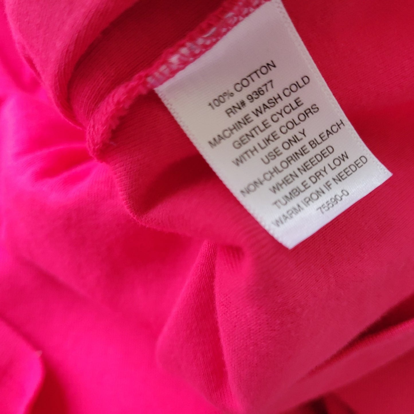 Liz Claiborne Womens Top 2X Plus Tee Short Sleeve Pink Cotton Comfy Casual VNeck