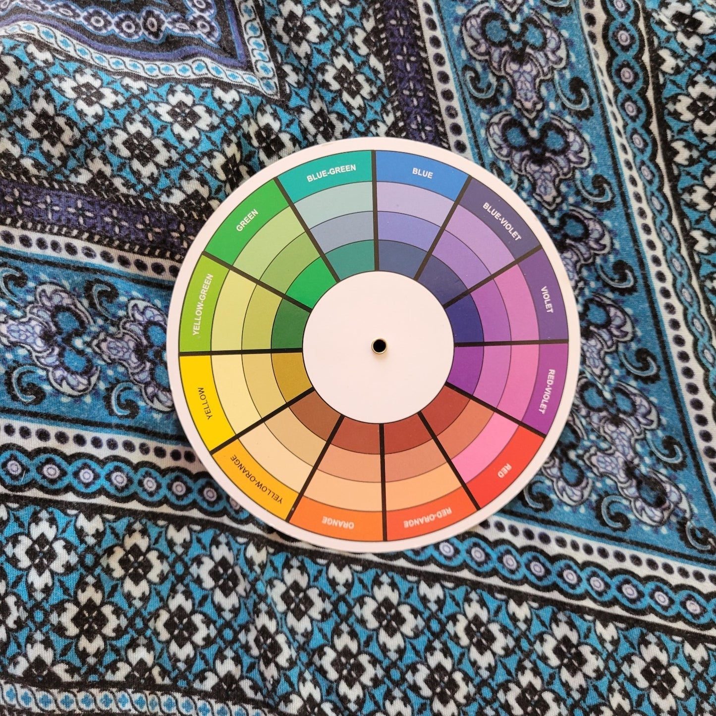 Croft Barrow Womens Top 1X Plus Tunic 3/4 Sleeve Blue Geometric Comfy Casual