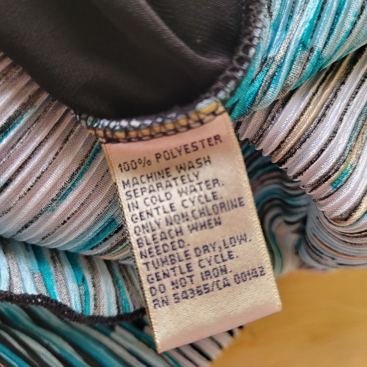 Allison Daley II Womens Top 2X 3/4 Sleeve Blue Black Stripe Crinkle Lightweight