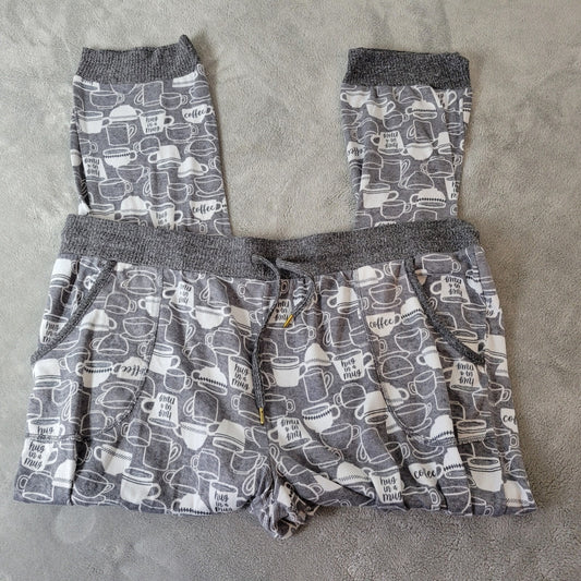 Secret Treasures Womens Pajama Pants 2X Plus Pull On Coffee Mugs All Over Lounge