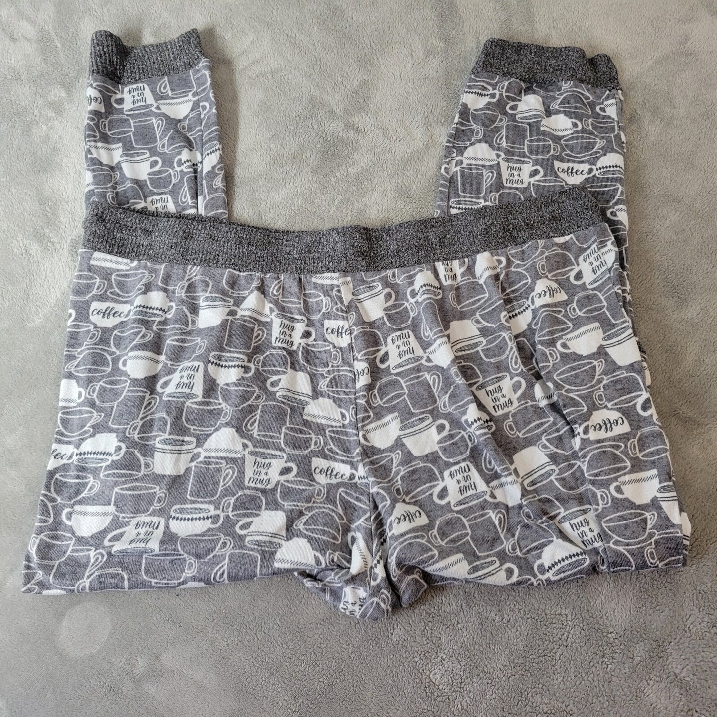 Secret Treasures Womens Pajama Pants 2X Plus Pull On Coffee Mugs All Over Lounge