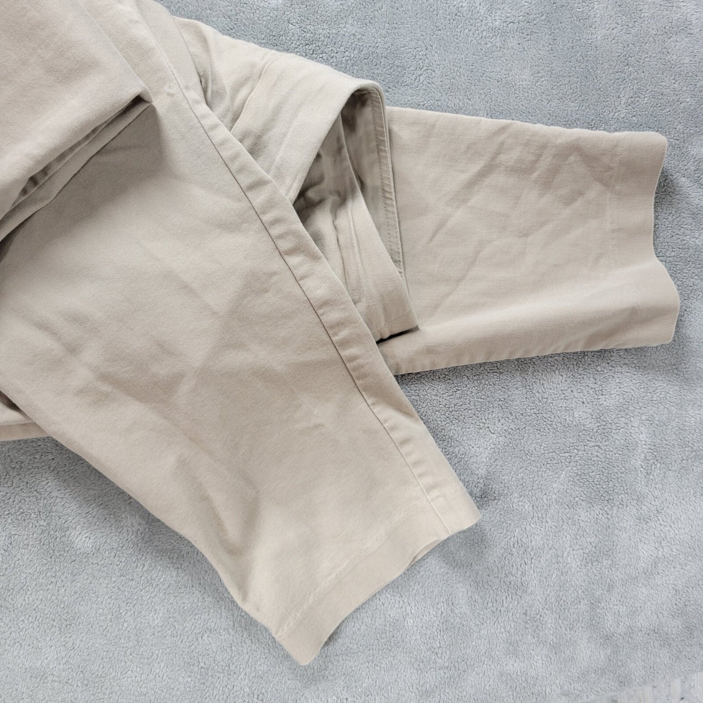 Croft Barrow Womens Pants 18W Reg Capri Efflorless Stretch Pull On Beige Comfy