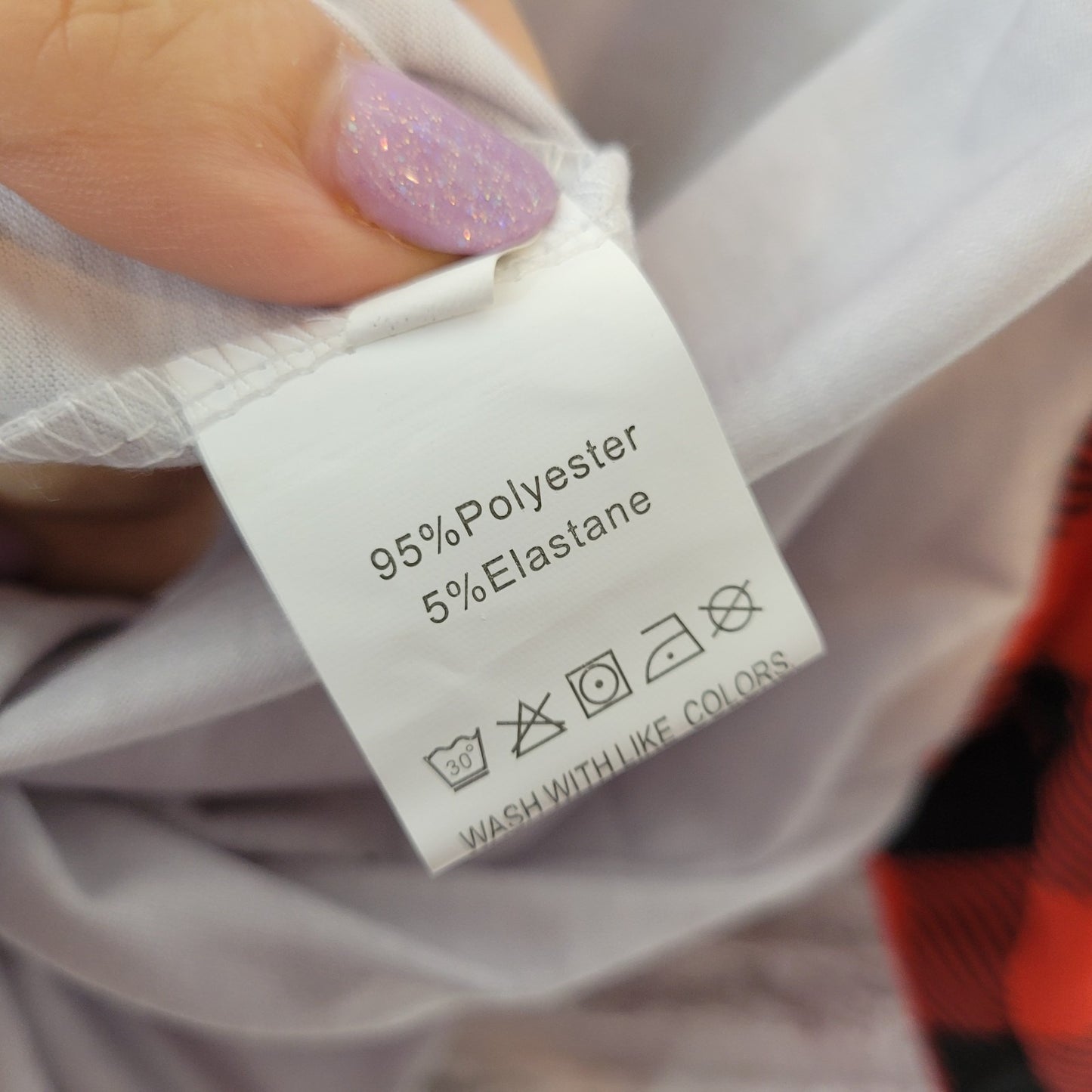 Dog Mom Womens Pajama Top 5XL Plus Raglan Long Sleeve Red Plaid Comfy Loungewear