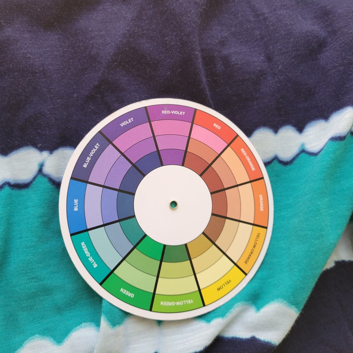 Westbound Womens Top 2X Plus Tee Short Sleeve Blue Watercolor Cotton Blend Comfy