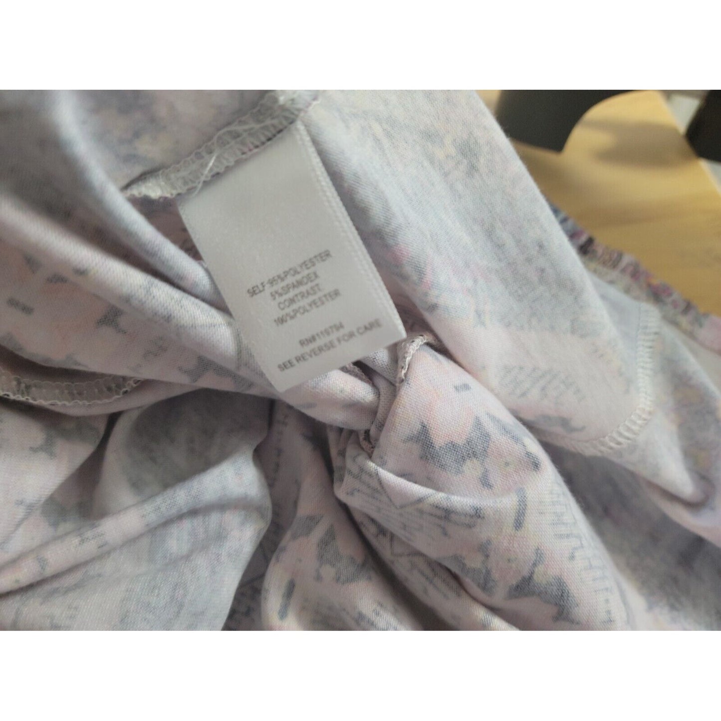 Energe World Wear Womens Top 1X Plus Sheer Flutter Sleeve Studded Crochet Pink