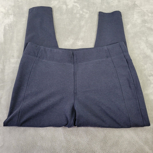 CJ Banks Womens Pants 1X Capri Pull On Blue Comfy Signature Slimming Tapered