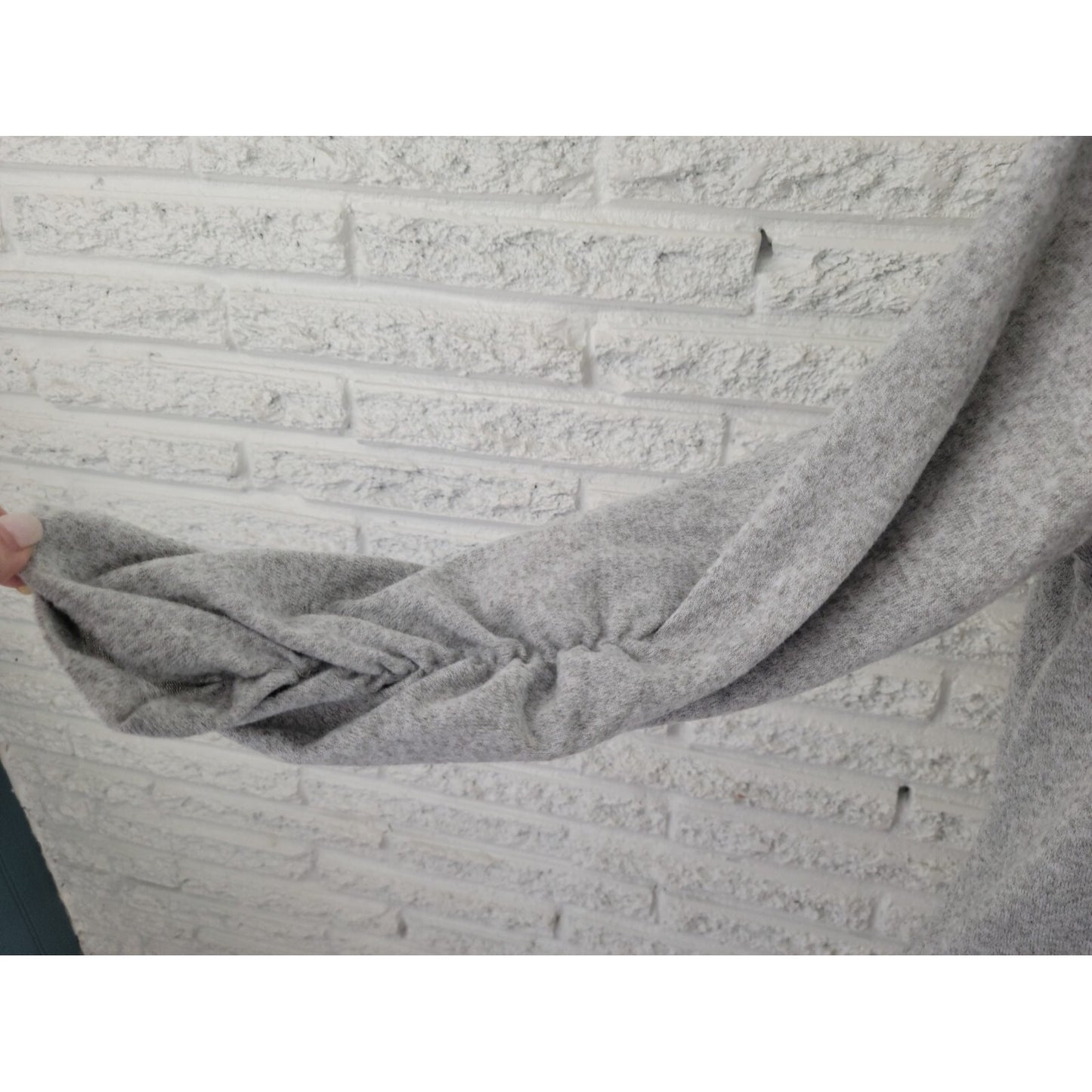 Terra Sky Womens Top 1X 16W 18W Plus Ruched Sleeve Rhinestone Ruffles Gray