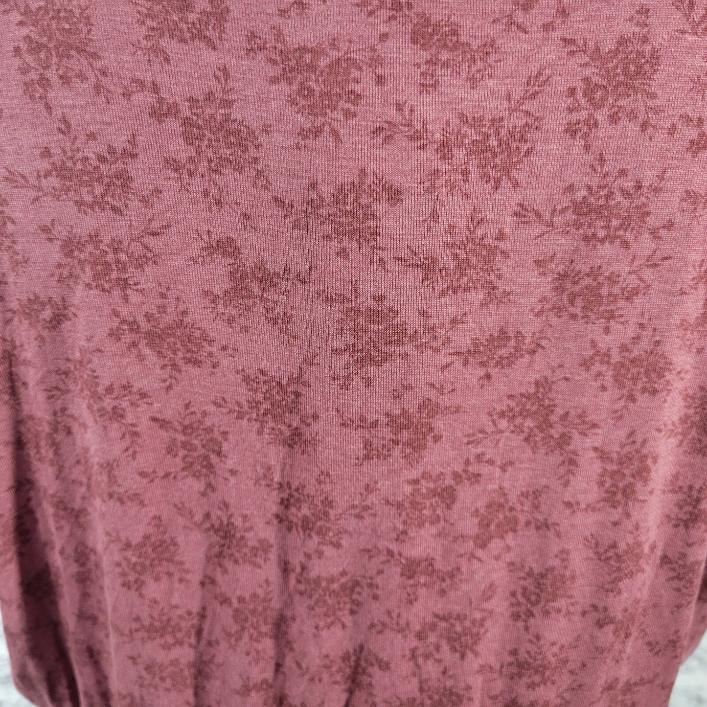 Mason Belle Womens Top XXL Baby Doll Cap Sleeve Brown Lightweight Quarter Button