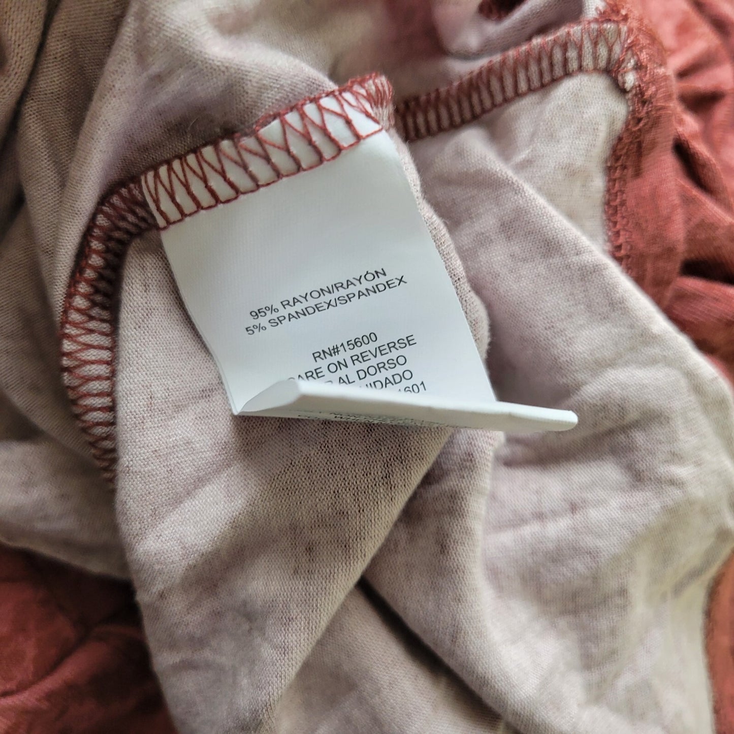 Mason Belle Womens Top XXL Baby Doll Cap Sleeve Brown Lightweight Quarter Button