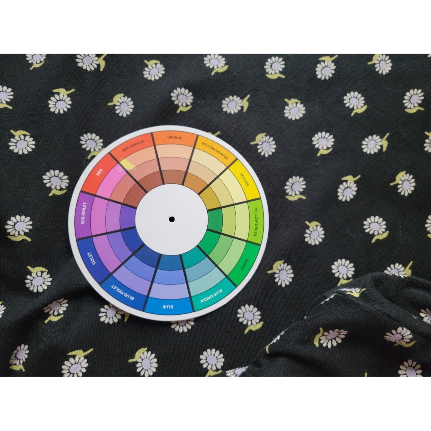 J Jill Womens Top Extra Large Tee Pima Shirttail Daisies Black Cotton Casual