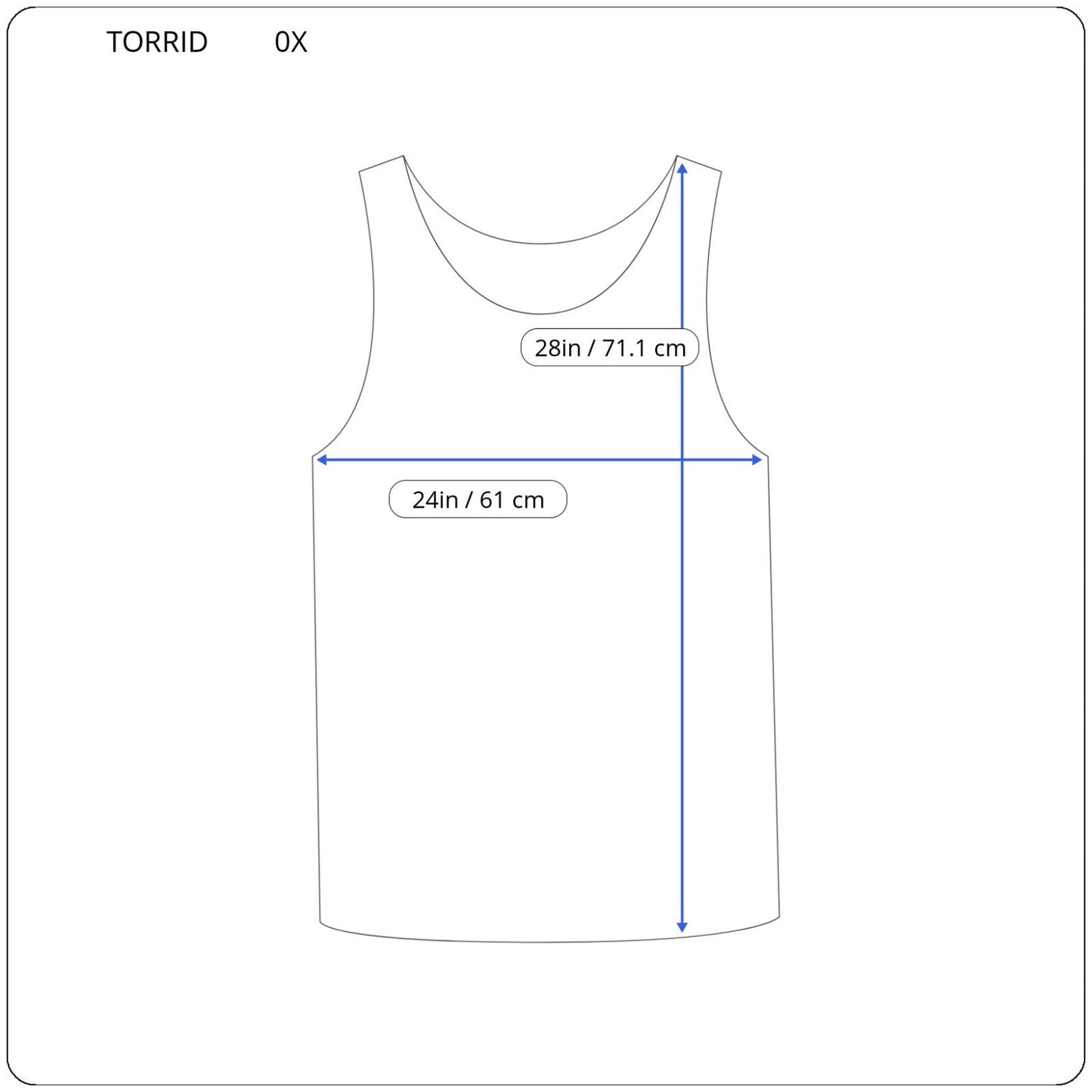 Torrid Womens Top 0 0X Plus Tank Keyhole Back Crochet Casual Blue Floral Rayon