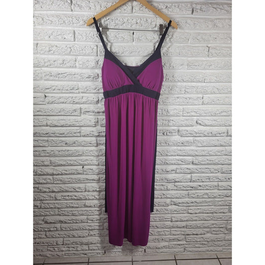 MSK Womens Dress Extra Large Slip Sheath Midi Purple Casual Sash Spaghetti