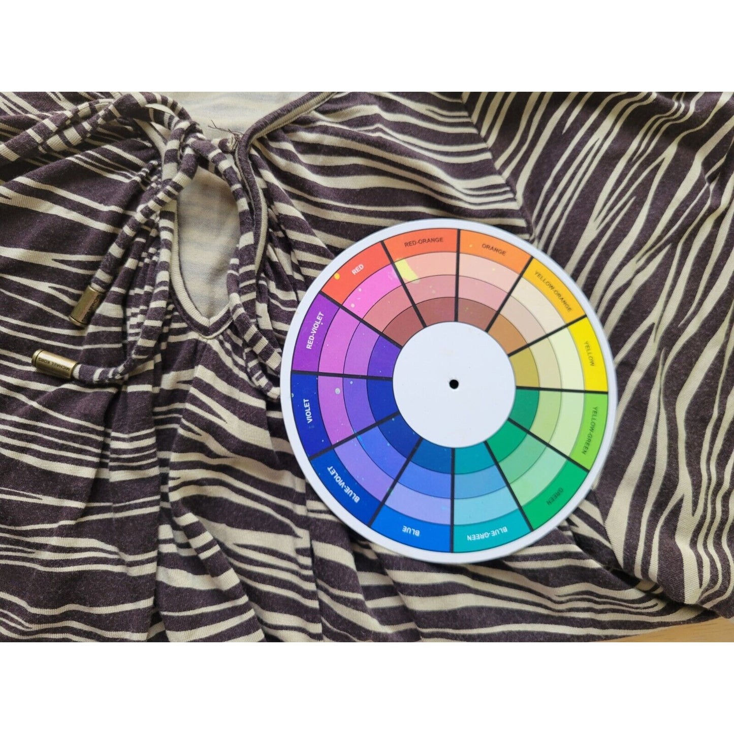 Michael Kors Womens Top 2X Plus Short Sleeve Brown Stripe Keyhole Casual Comfy