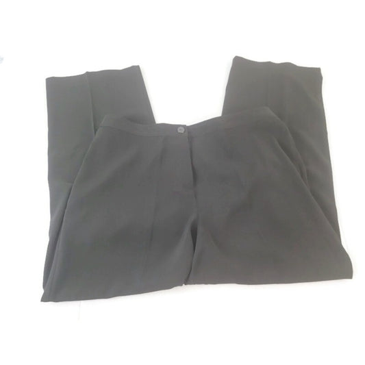 Susan Graver Style QVC Womens Pants PXL Office Black Zip Fly Comfort Waist New