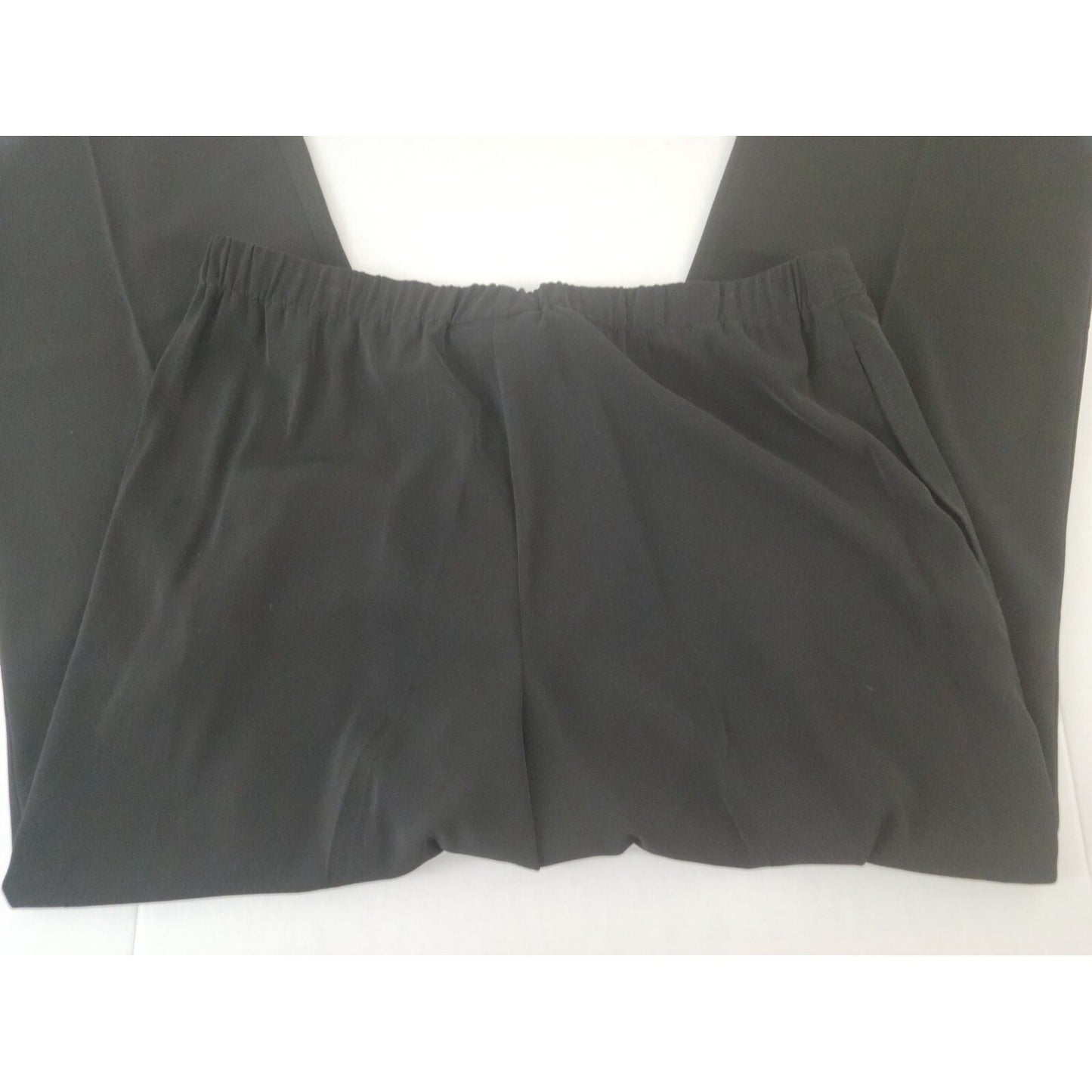 Susan Graver Style QVC Womens Pants PXL Office Black Zip Fly Comfort Waist New