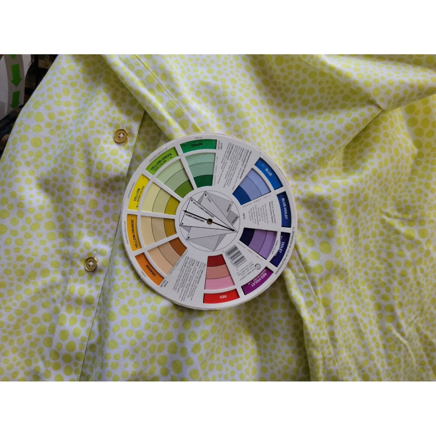 Chicos Womens Shirt 3 Standard Extra Large XL Button Up Collar Lime Green Casual