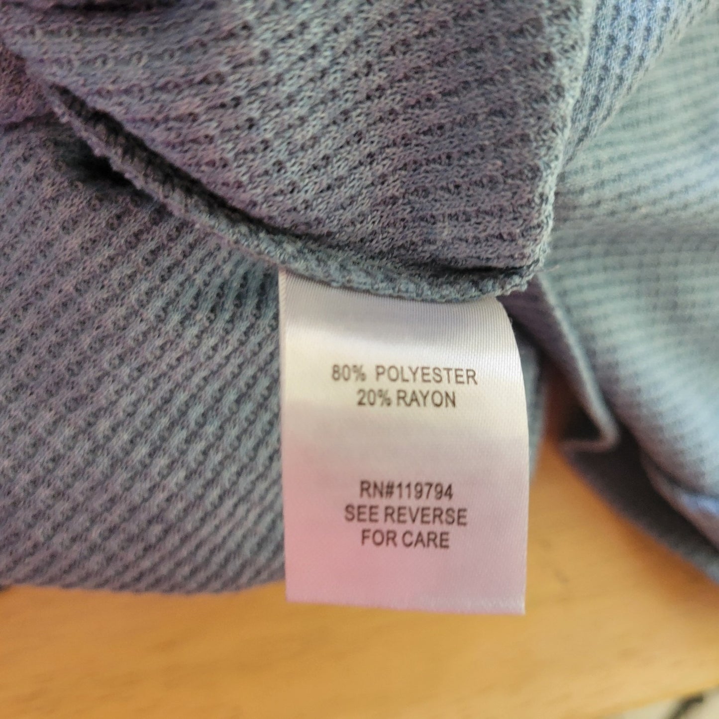 Live Let Live Womens Top XL Waffle Knit Blue Asymmetric Studded Comfy Casual