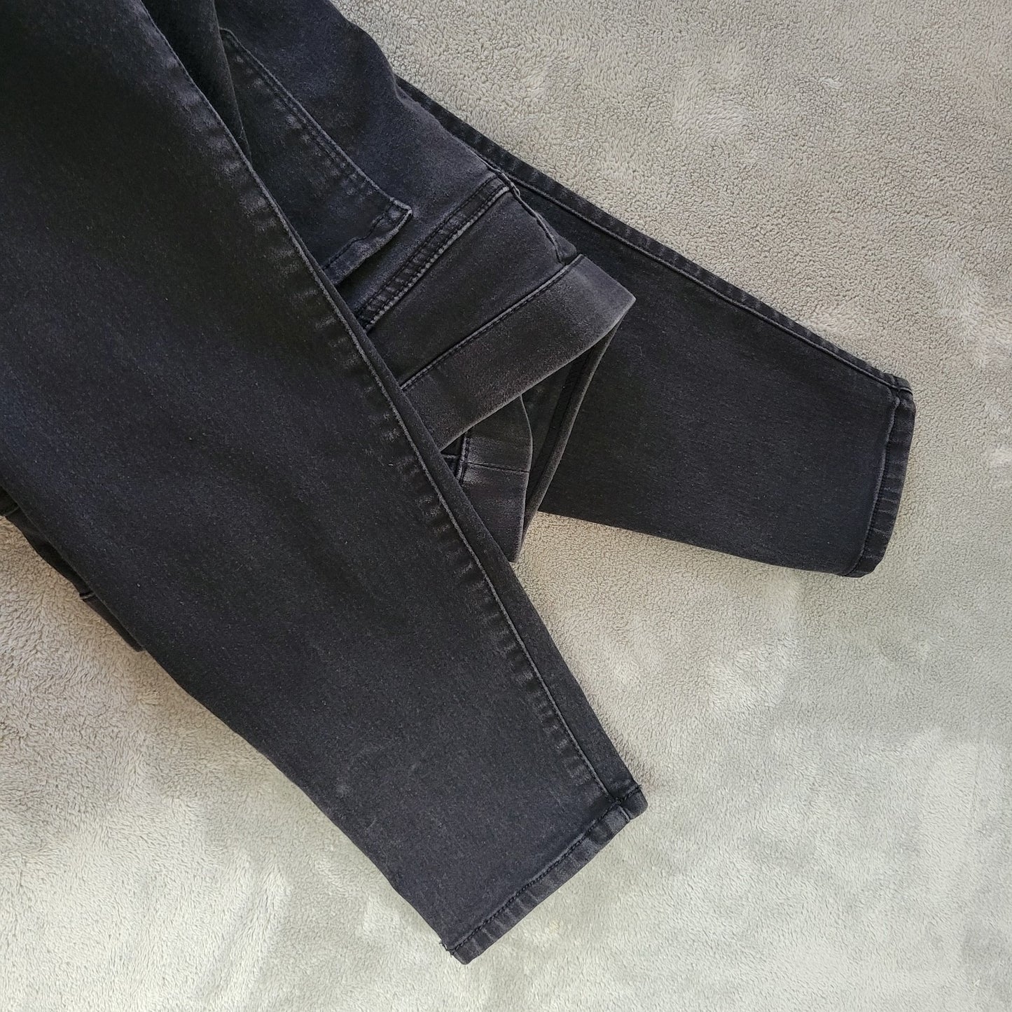 Style & Co 2XL Plus Size Black Jeans Jeggings Cropped Elastic Waist Stretch