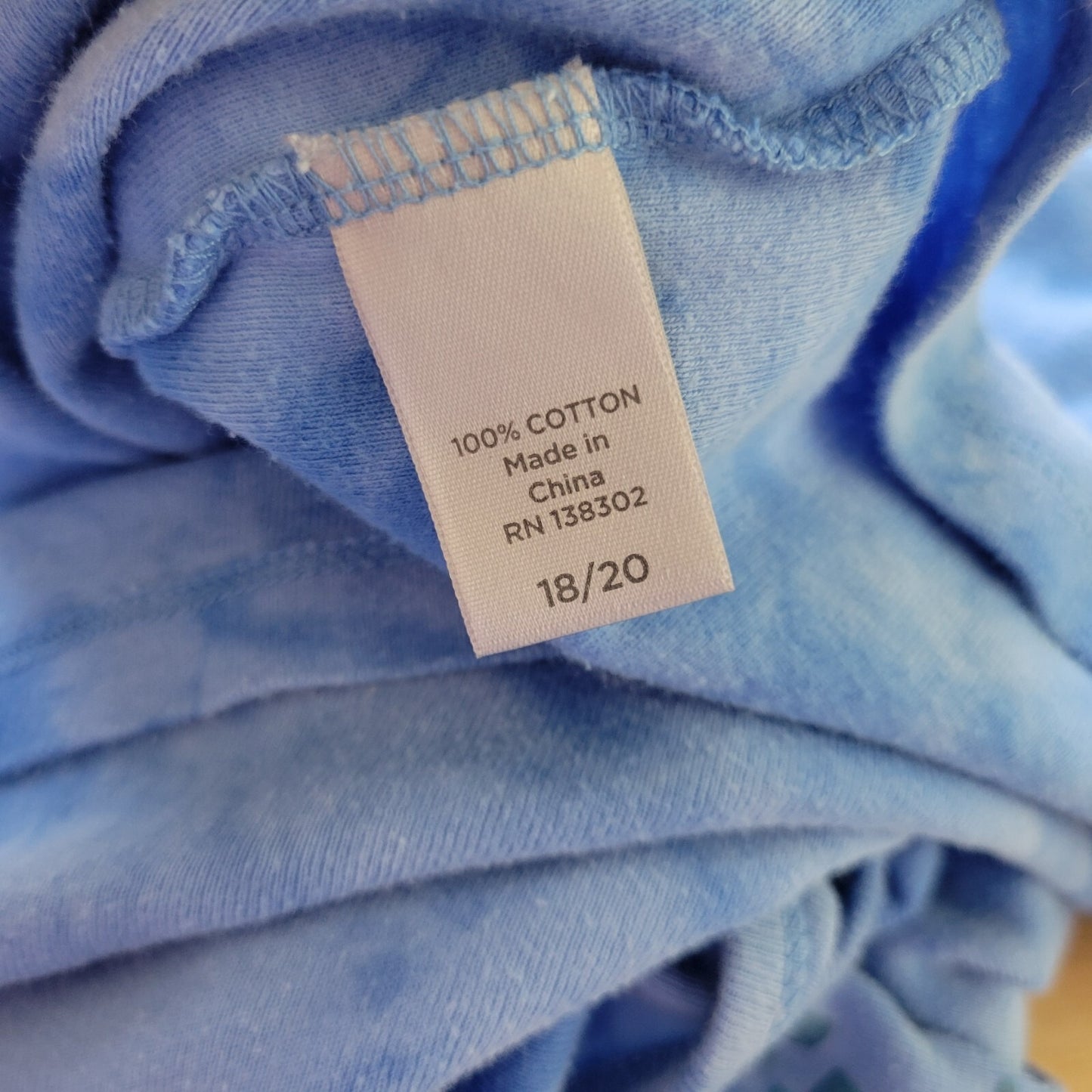 Avenue Womens Top 18 20 Plus Tee Short Sleeve Blue Tie Dye Studded Comfy Cotton