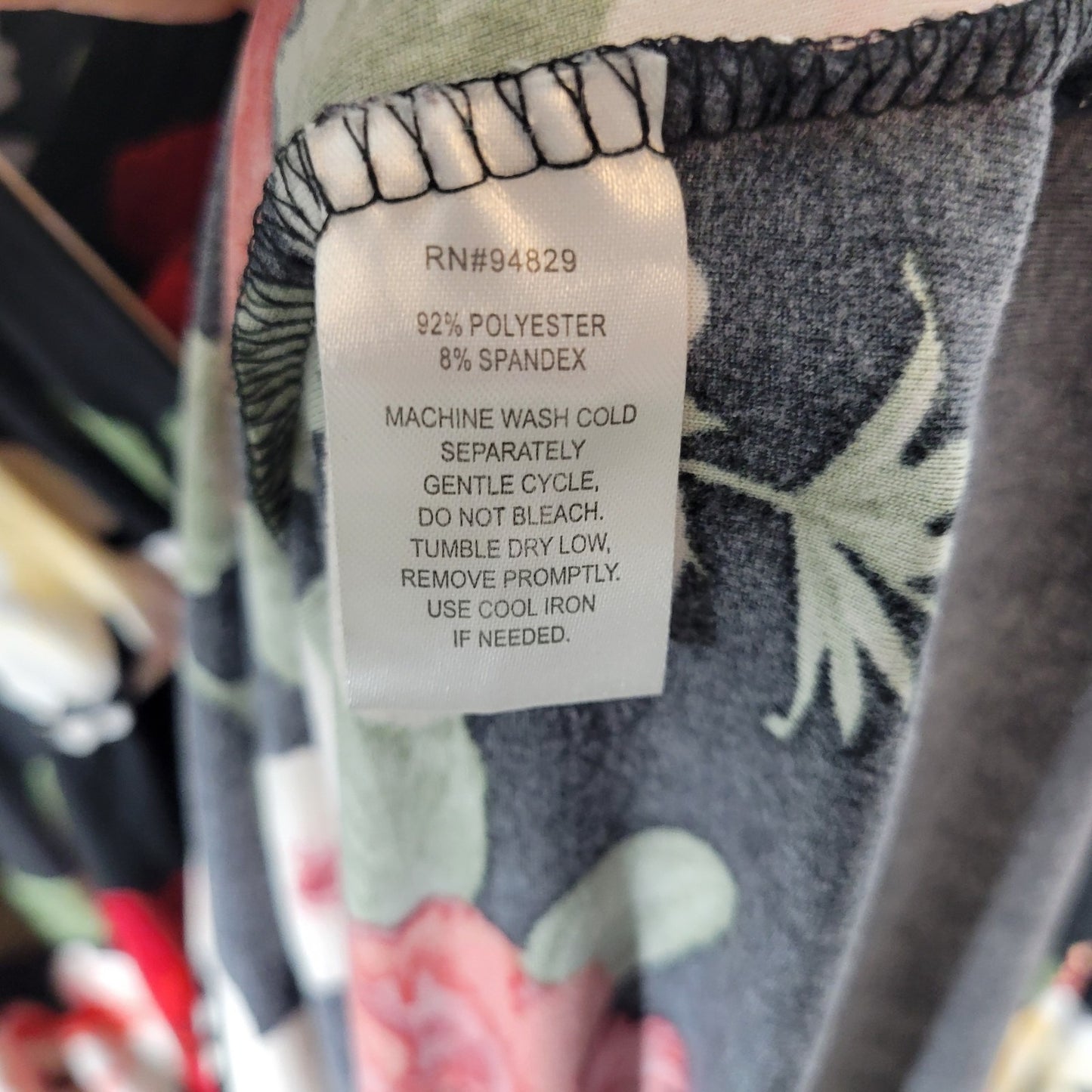 Derek Heart Women Dress 3X Plus Black Red Floral Long Sleeve Office Casual Comfy