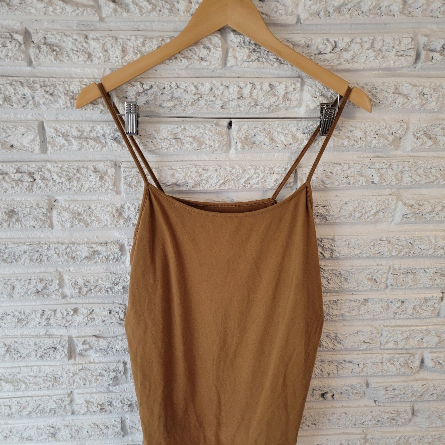 Time Tru Womens Top XXL 20 Plus Camisole Spaghetti Straps Comfy Brown