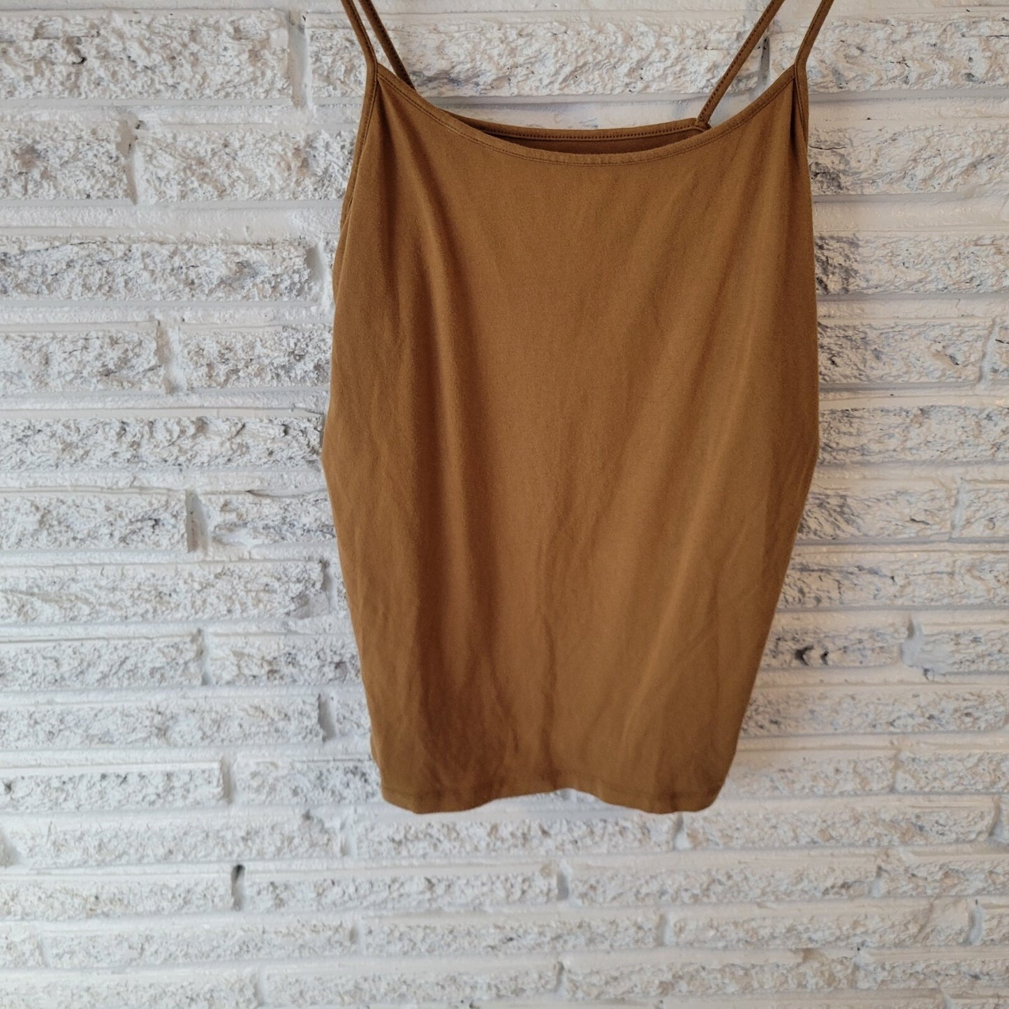 Time Tru Womens Top XXL 20 Plus Camisole Spaghetti Straps Comfy Brown