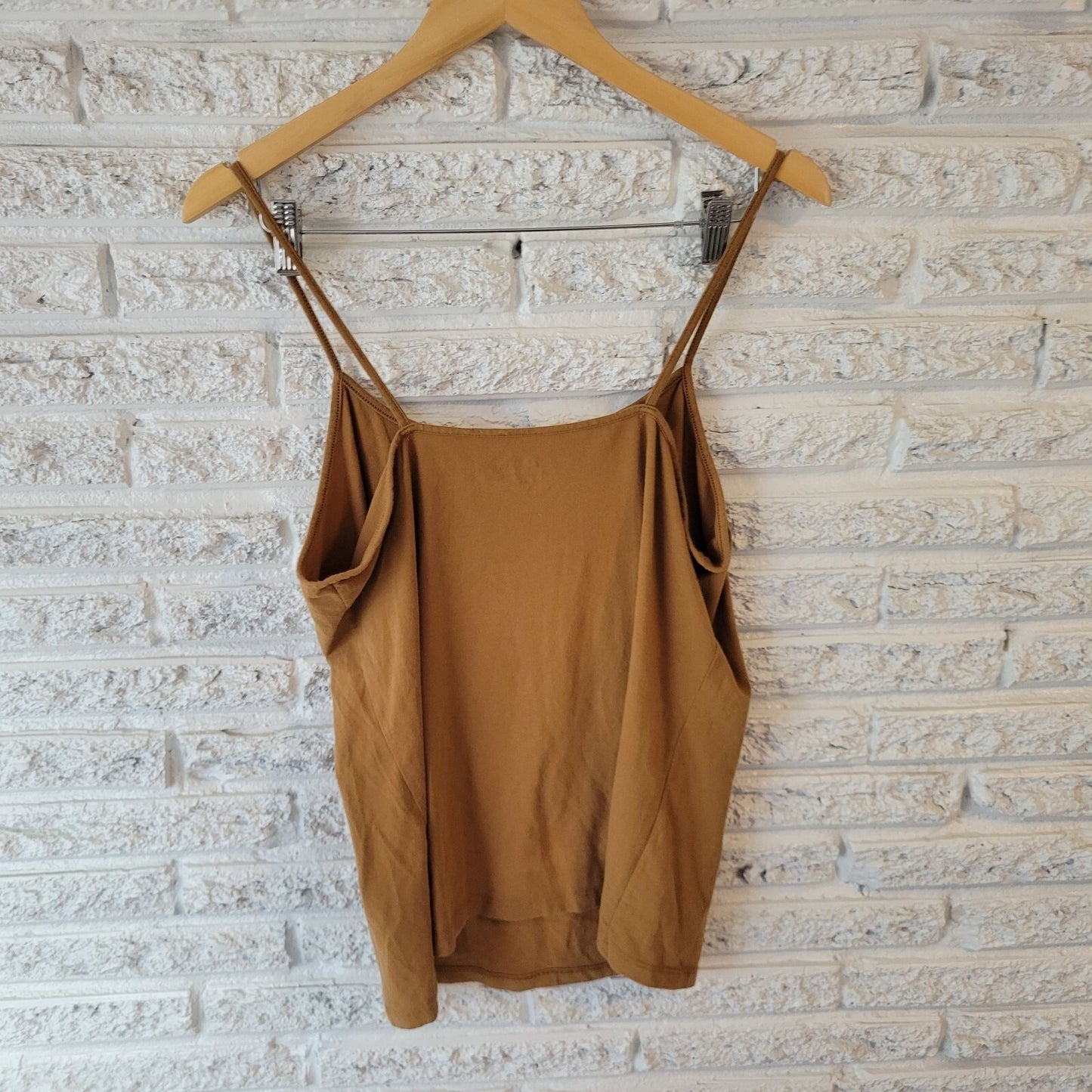 Time Tru Womens Top XXL 20 Plus Camisole Spaghetti Straps Comfy Brown