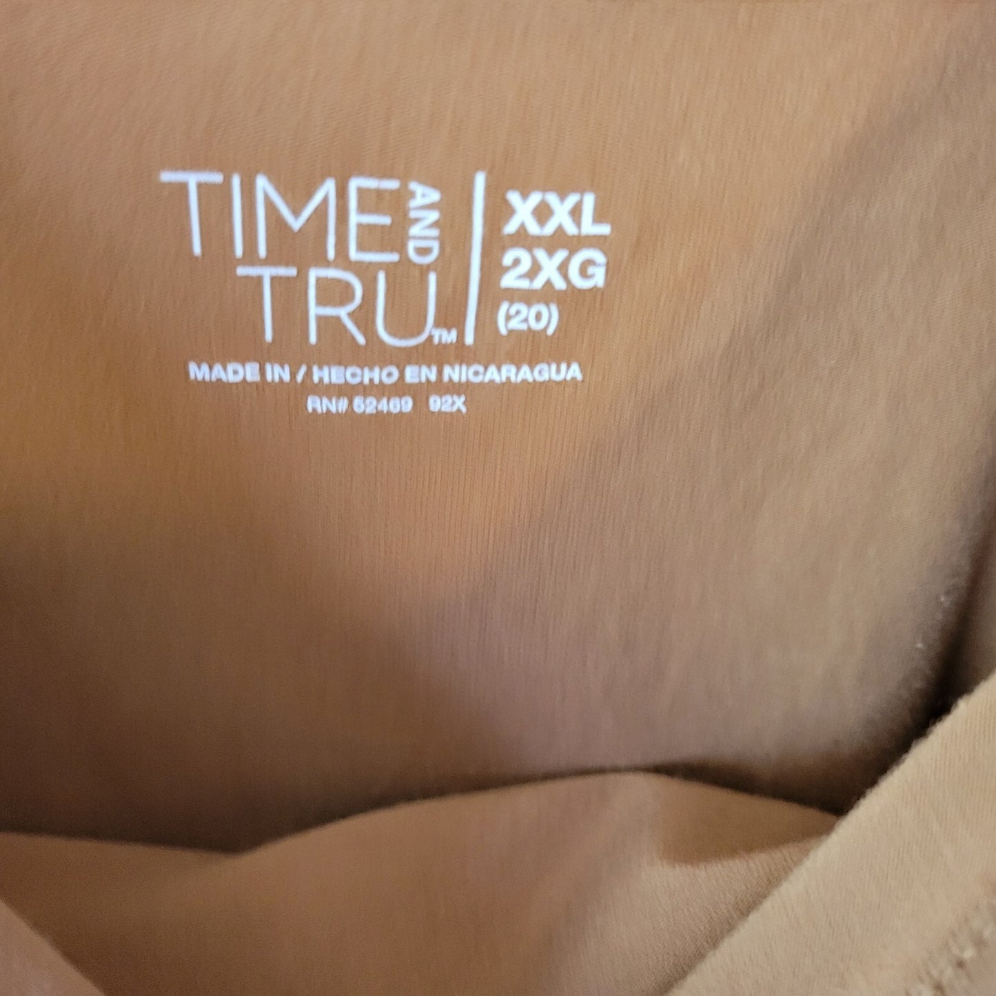 Time Tru Womens Top XXL 20 Plus Camisole Spaghetti Straps Comfy Brown