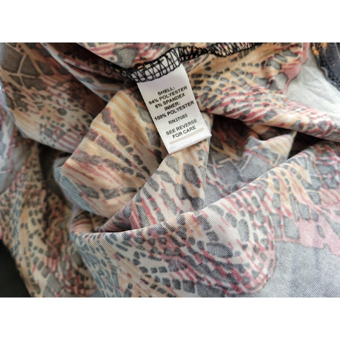 Cato Womens Top 22W 24W Plus 3/4 Sleeve Brown Poly Blend Career Casual