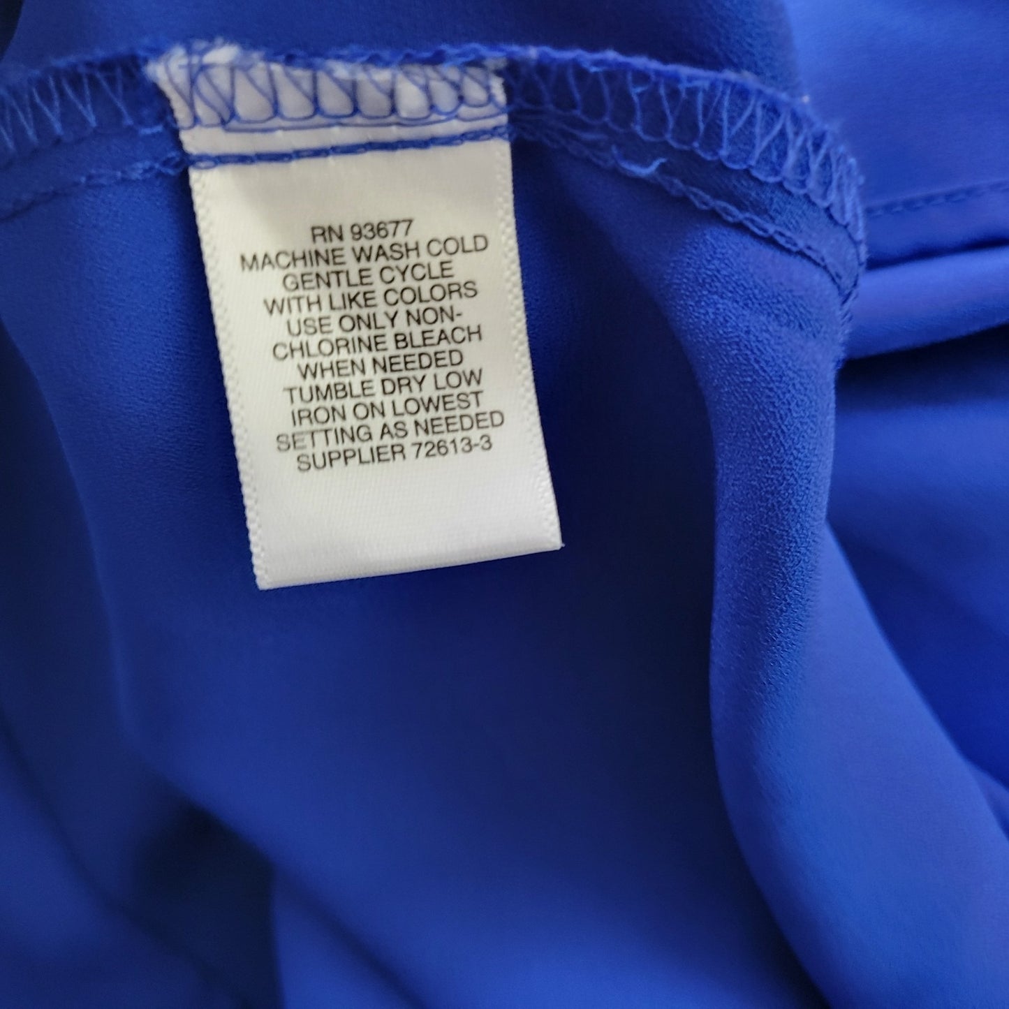 Liz Claiborne Womens Top 1X Plus Long Sleeve Blue Lightweight Polyester Sheer