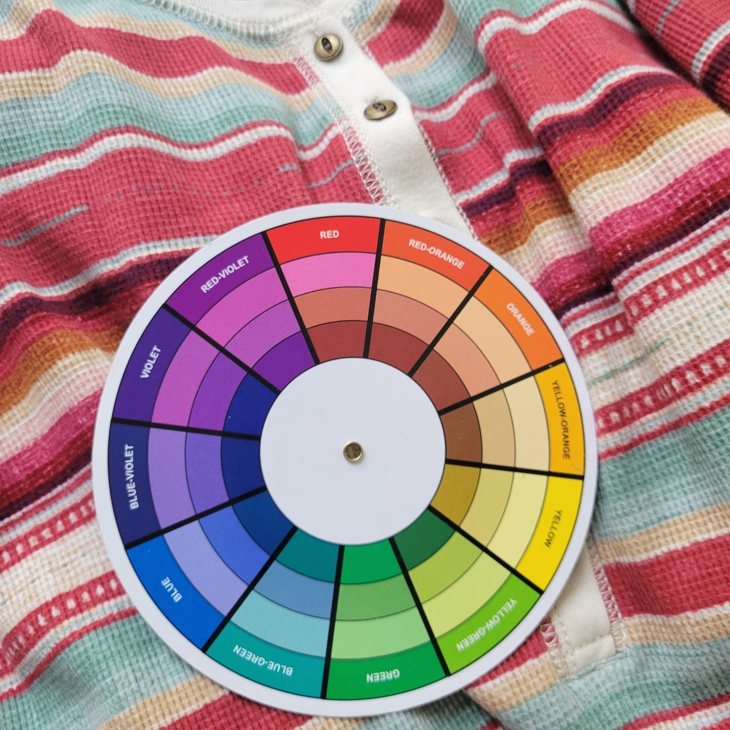 Chaps Womens Sweater 2X Plus Red Yellow Stripe 1/4 Button Cotton Lightweight