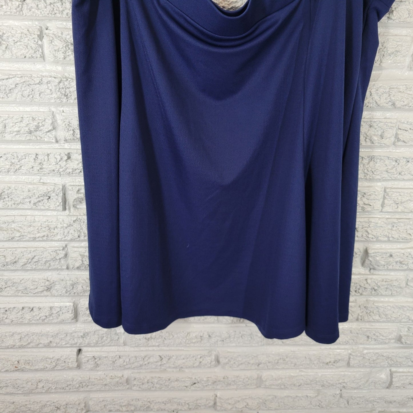 Isaac Mizrahi Live QVC Womens Skirt 3XP Mini Flare Blue Poly Blend Comfy Casual