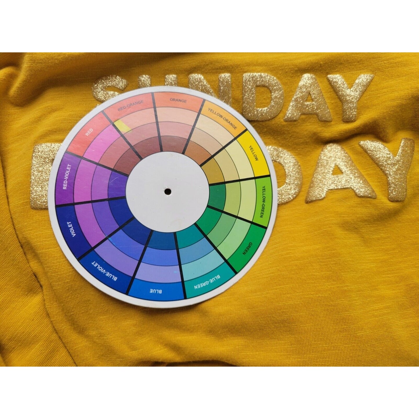 Secret Treasures Womens Top 2X Plus Pajama Sunday Funday Cotton Blend Gold