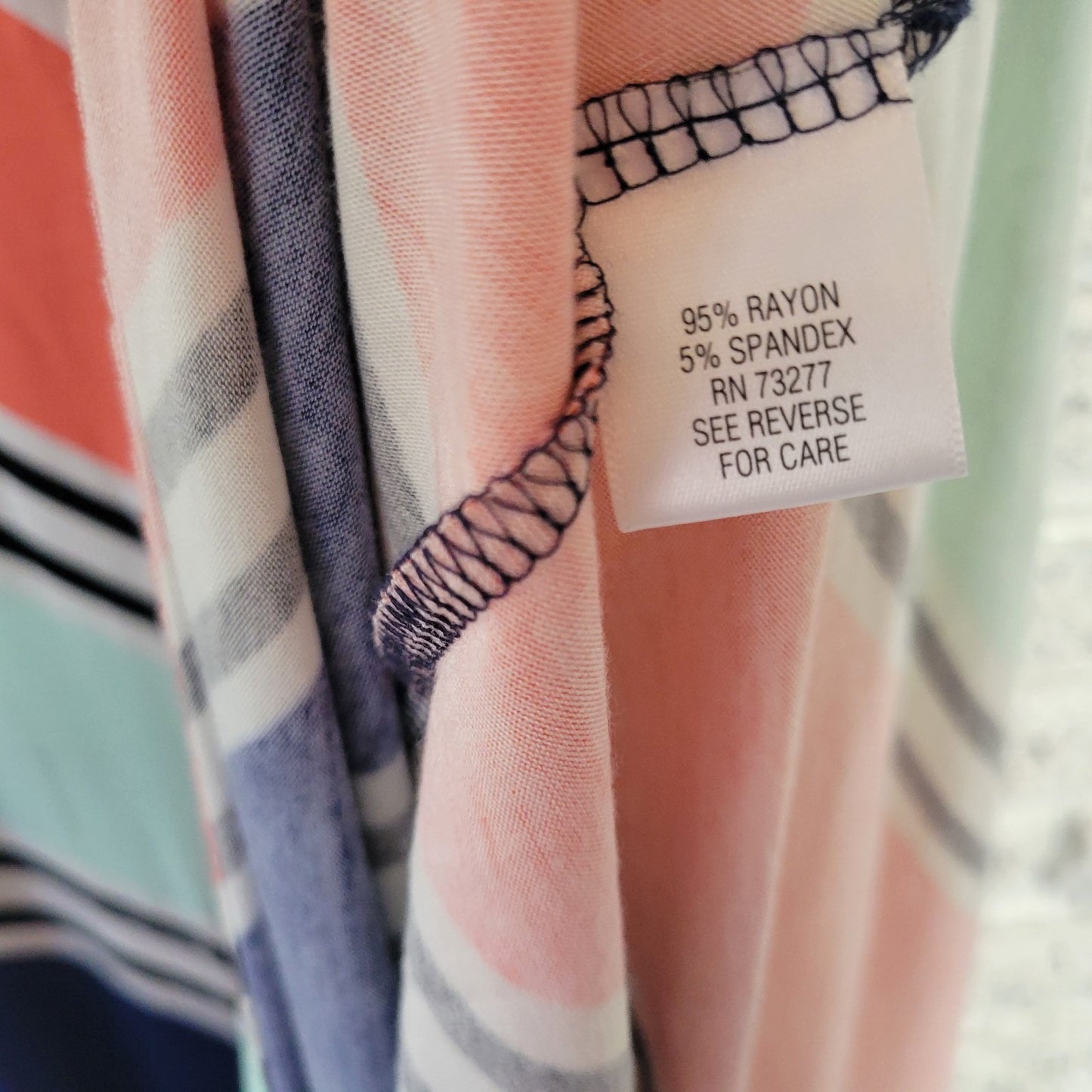 Apt. 9 XL Blue Pink Floral Sleeveless Maxi Dress Rayon Spandex Stretch Casual