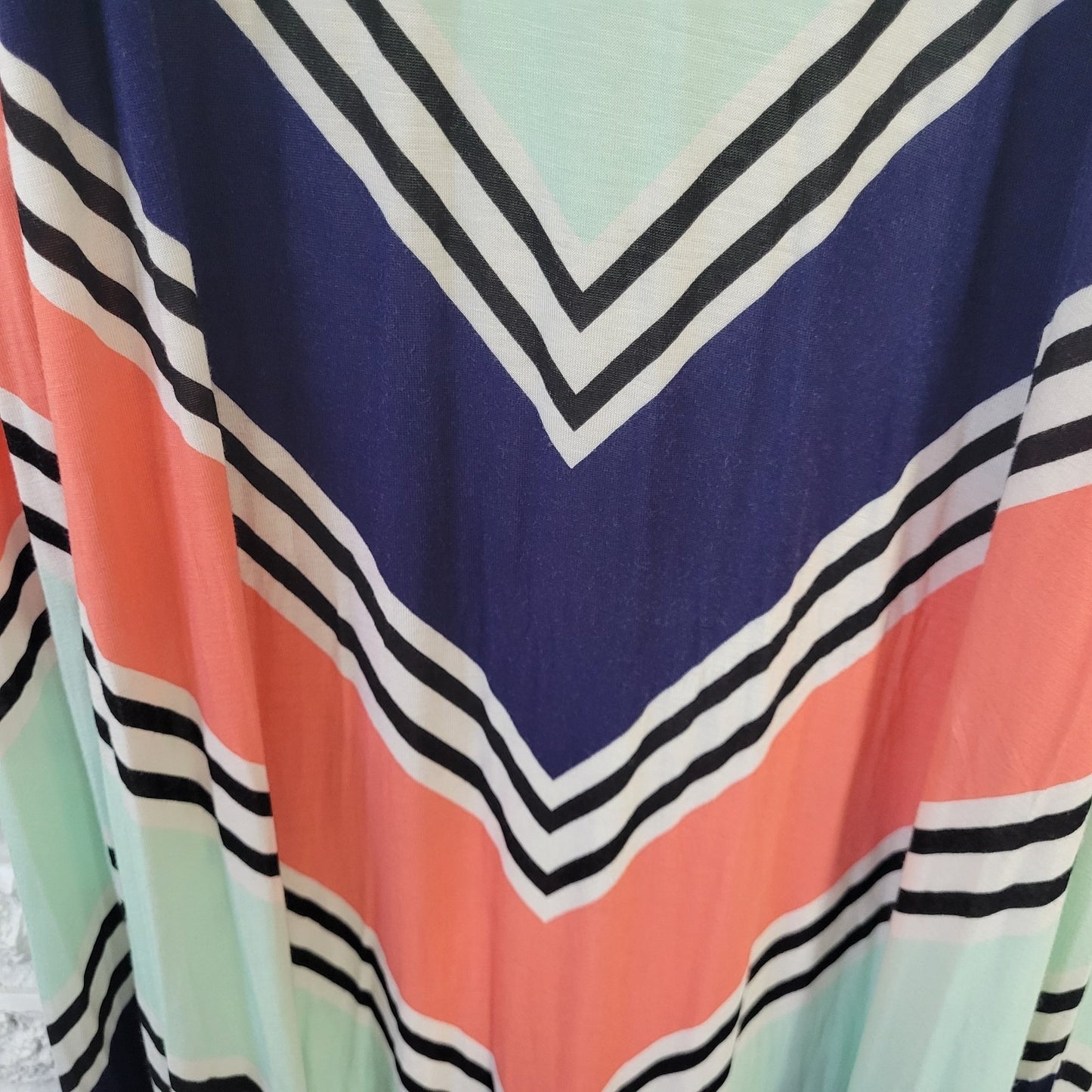 Apt. 9 XL Blue Pink Floral Sleeveless Maxi Dress Rayon Spandex Stretch Casual