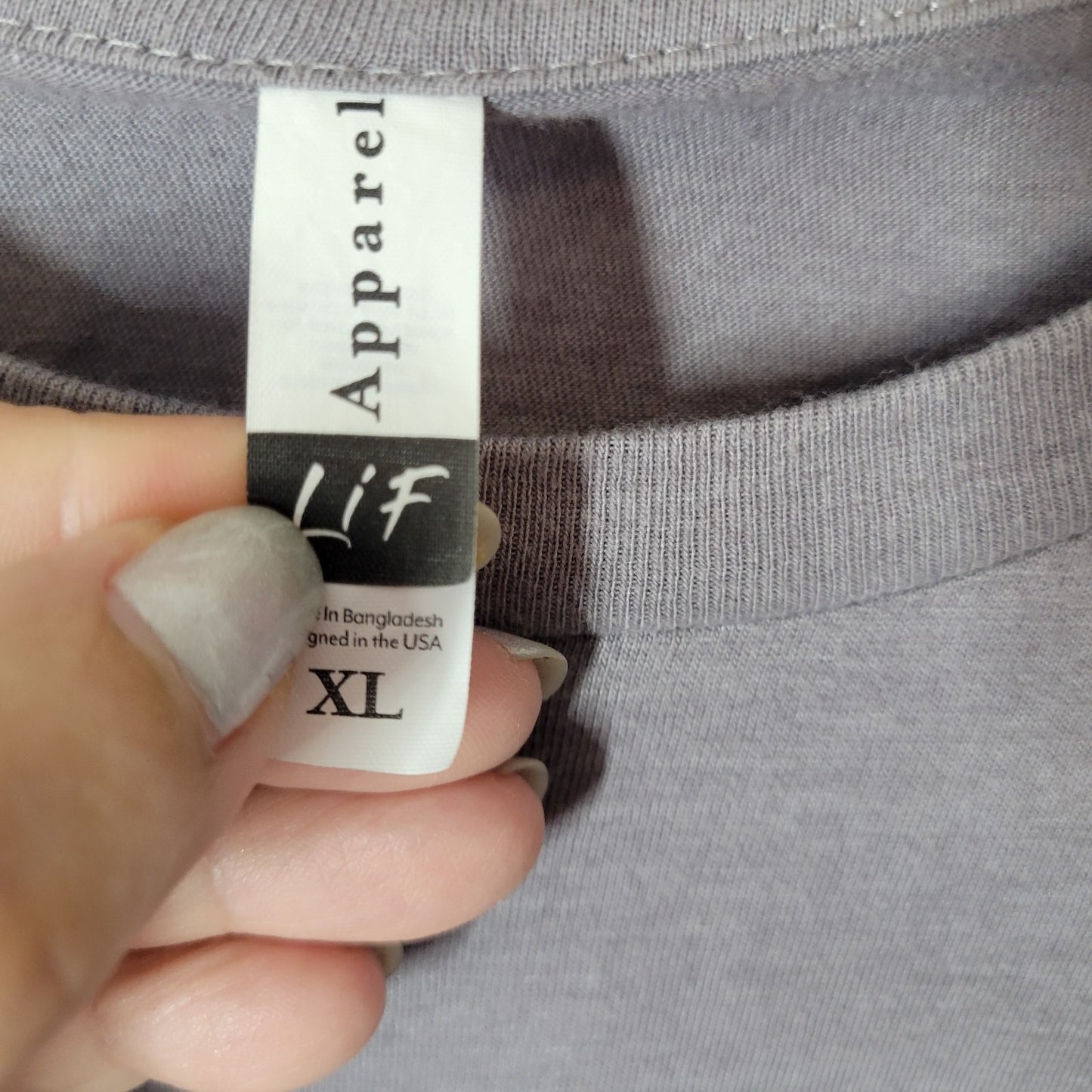 LIF Apparel Womens Top XL Tee Long Sleeve Joshua 24:15 Christian Serve the Lord