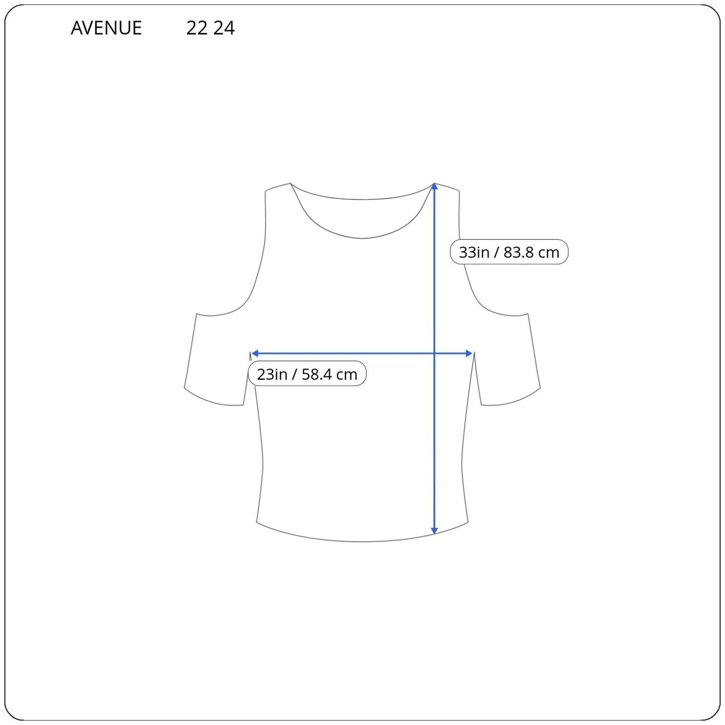 Avenue Womens Top 22 24 Tunic Cold Shoulder Adjustable Strap Blue Floral Comfy