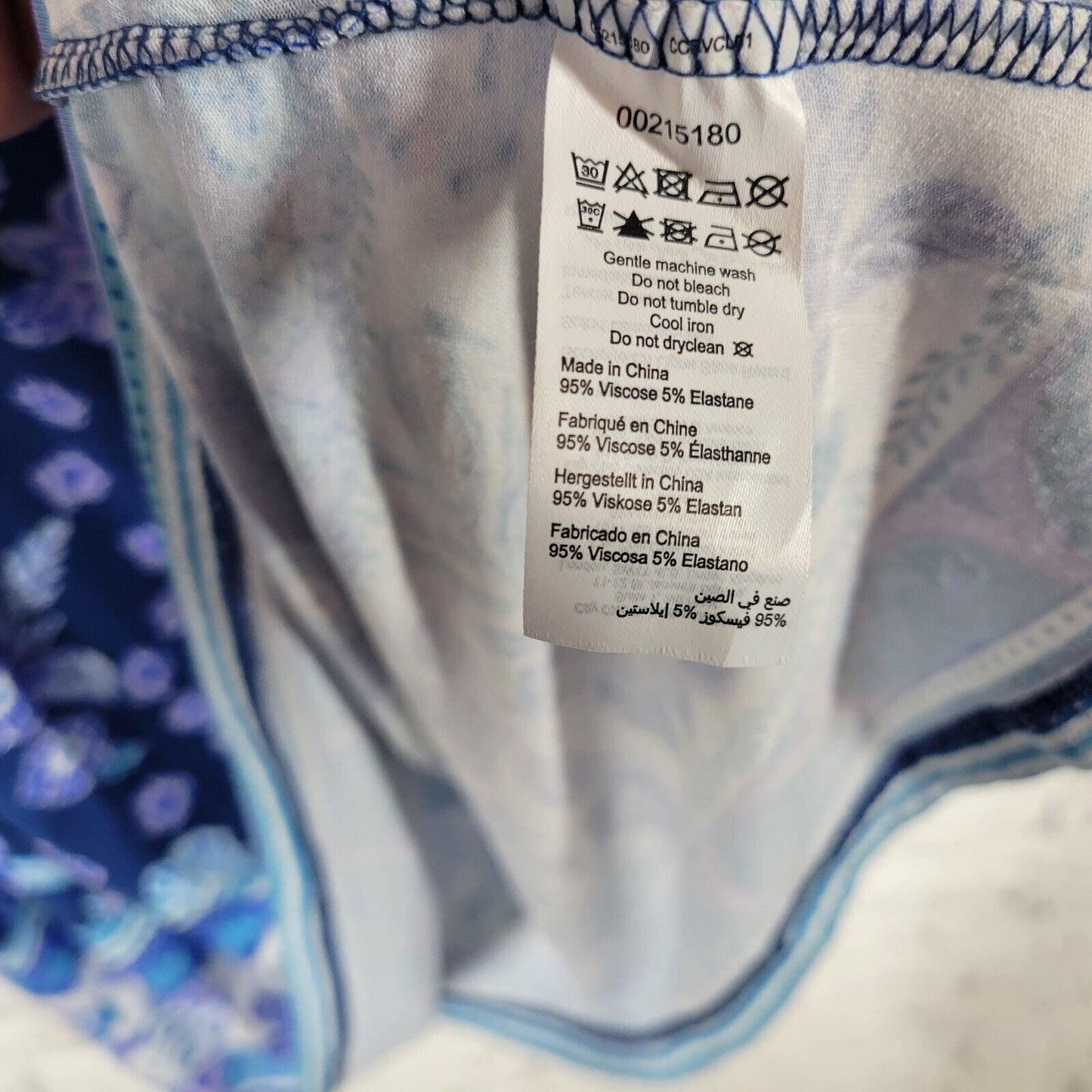 Avenue Womens Top 22 24 Tunic Cold Shoulder Adjustable Strap Blue Floral Comfy