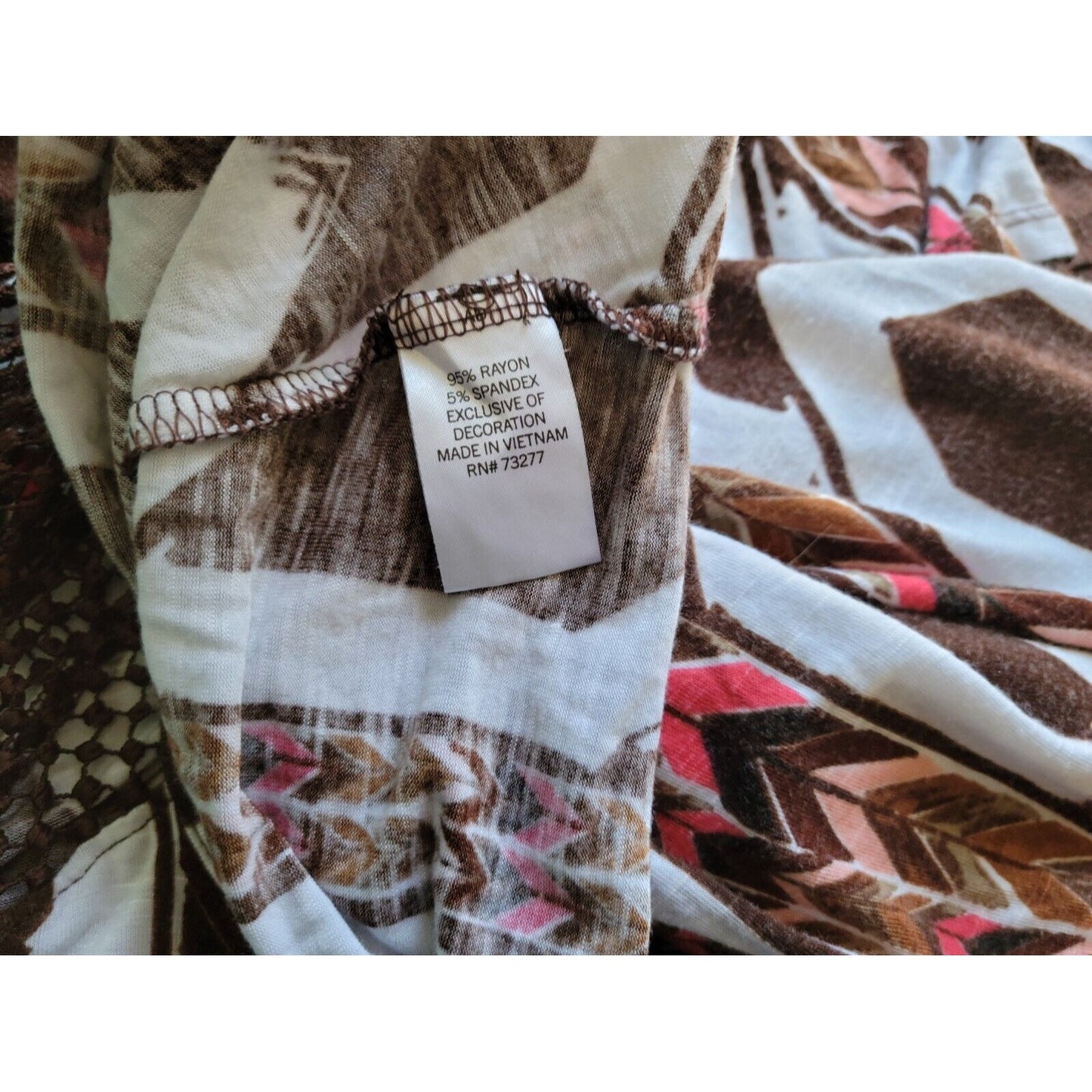 Apt 9 Womens Top 2X Plus Tank Crochet Straps Black Geometric Rayon Blend