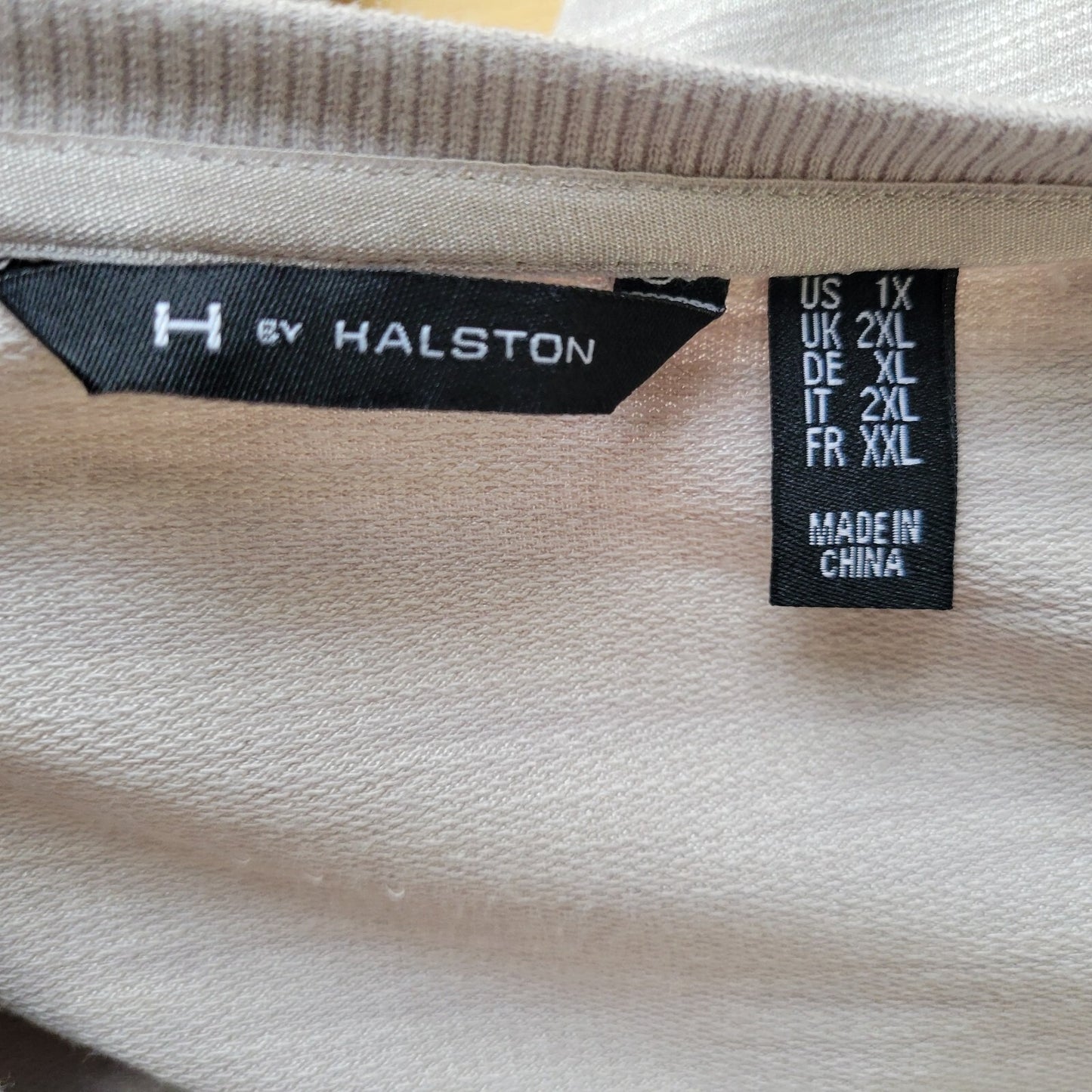 H by Halston Womens Sweatshirt 1X Plus Tunic 3/4 Sleeve Lightweight Gray Heather