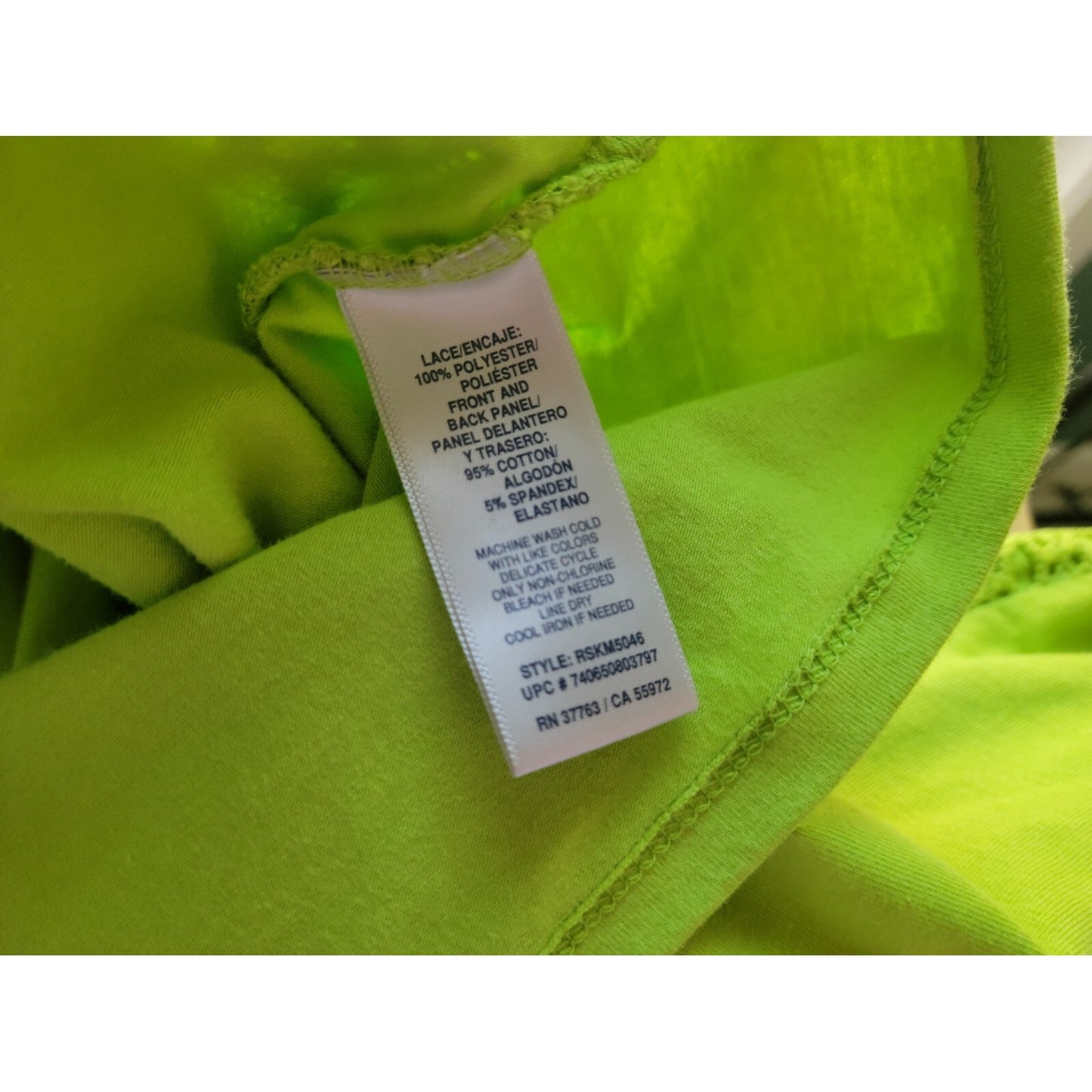 Rafaella Womens Top Extra Large XL Tank Green Crochet Poly Blend Lined Casual