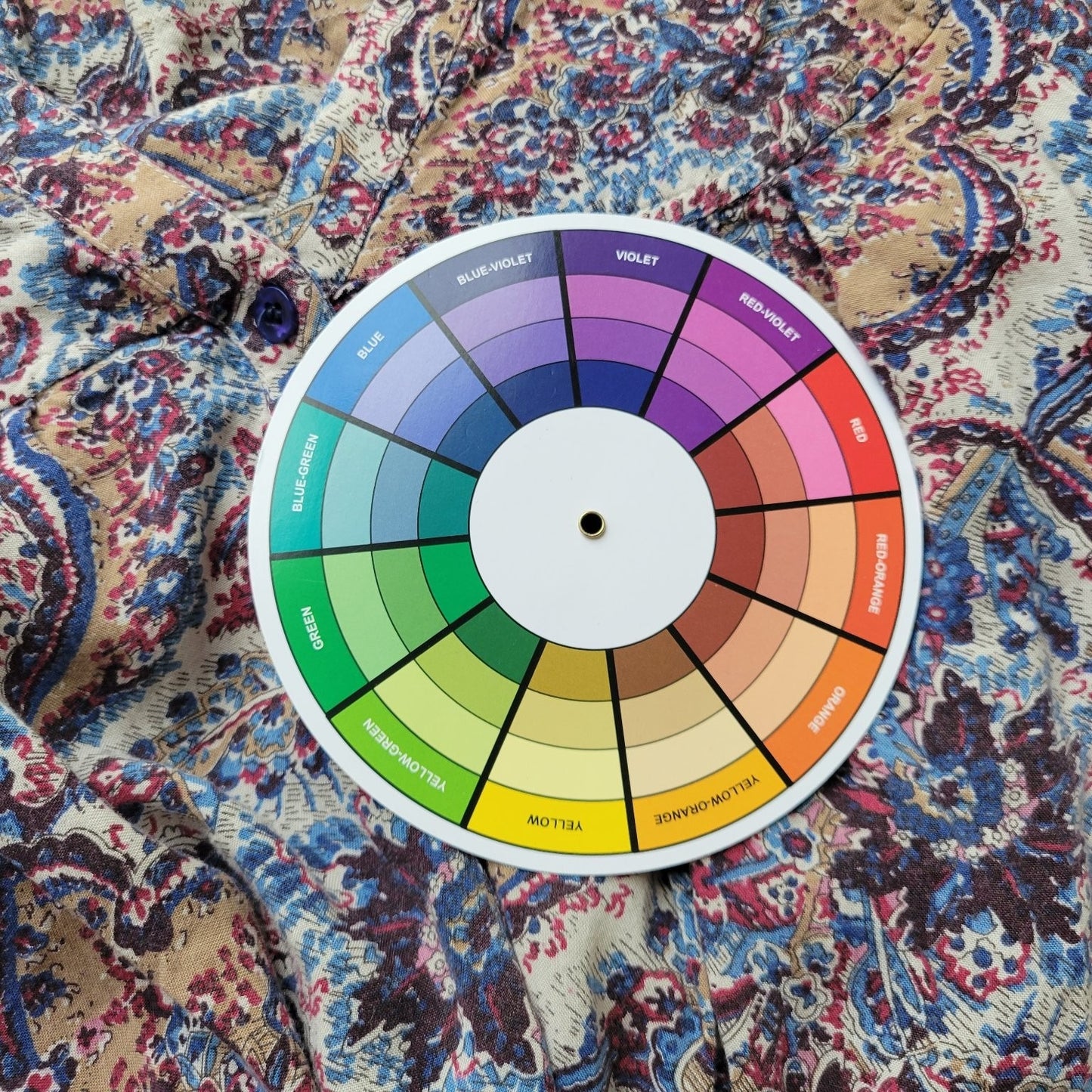 Chelsea & Theodore Womens Button-Up Top 1X Plus 3/4 Sleeve Rayon Paisley Print