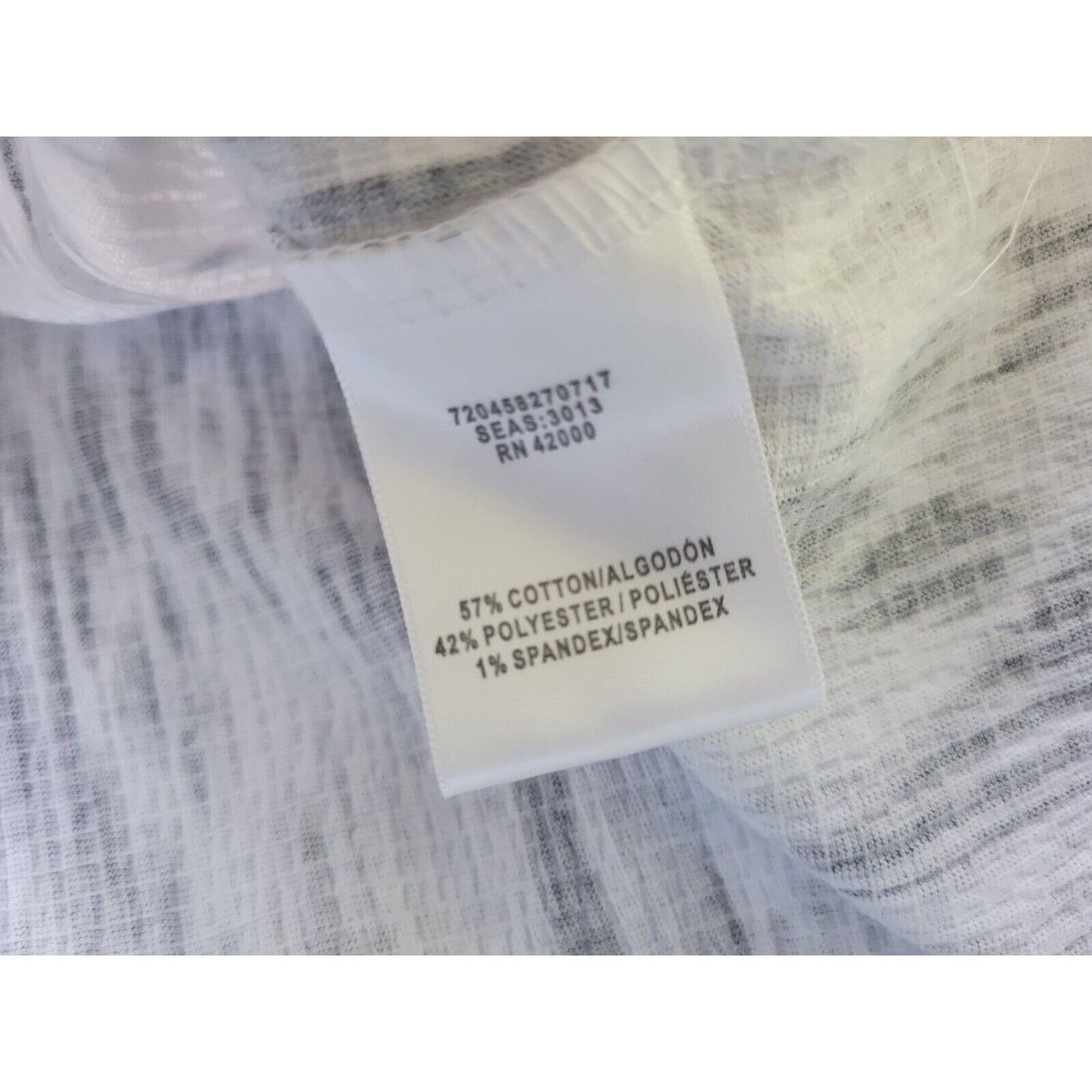 Basic Editions Womens Top 2X Plus Short Sleeve Black Watercolor Cotton Blend