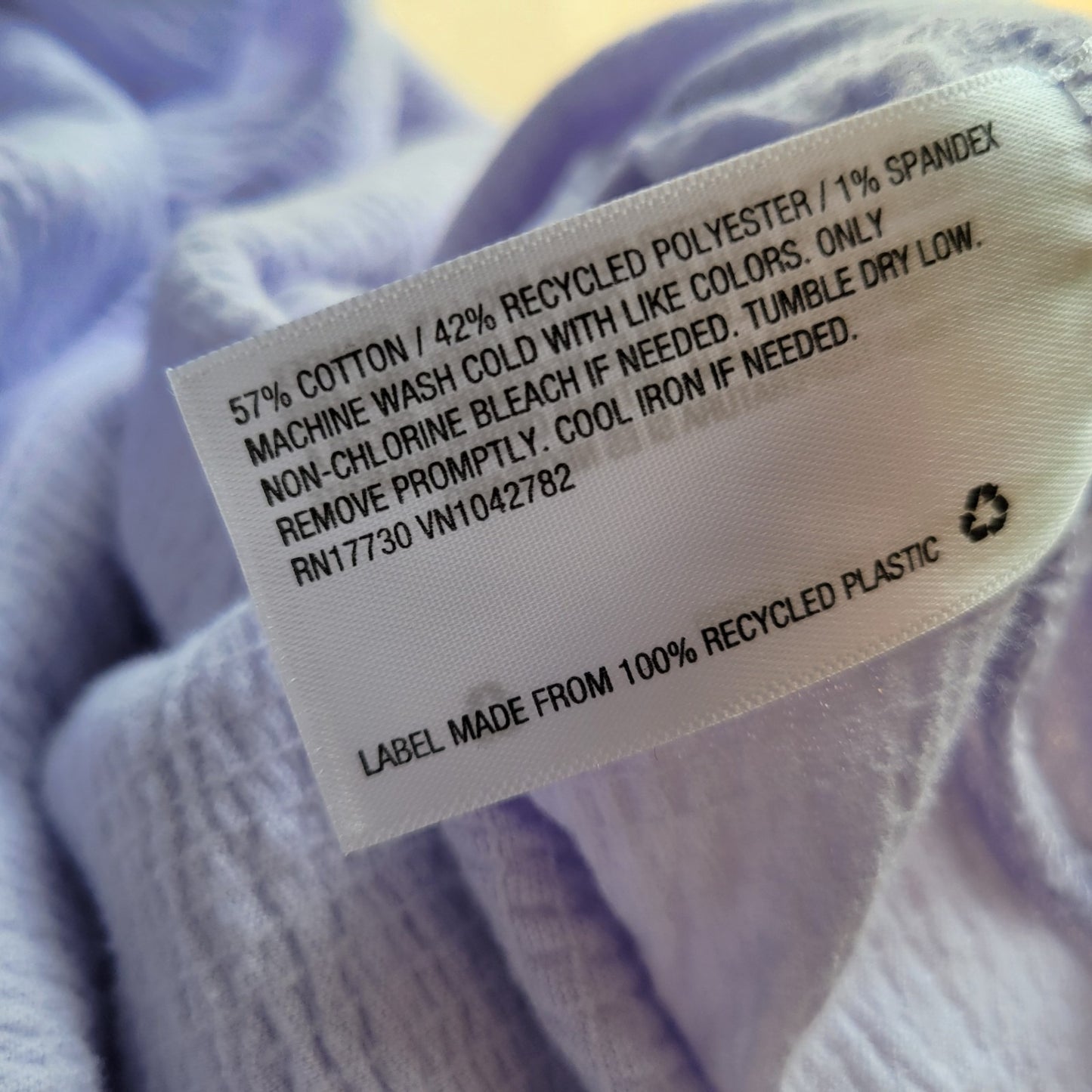 Ava Viv Womens Top 1X Plus Tee Knit Crinkle Lavender Lightweight Comfy Casual